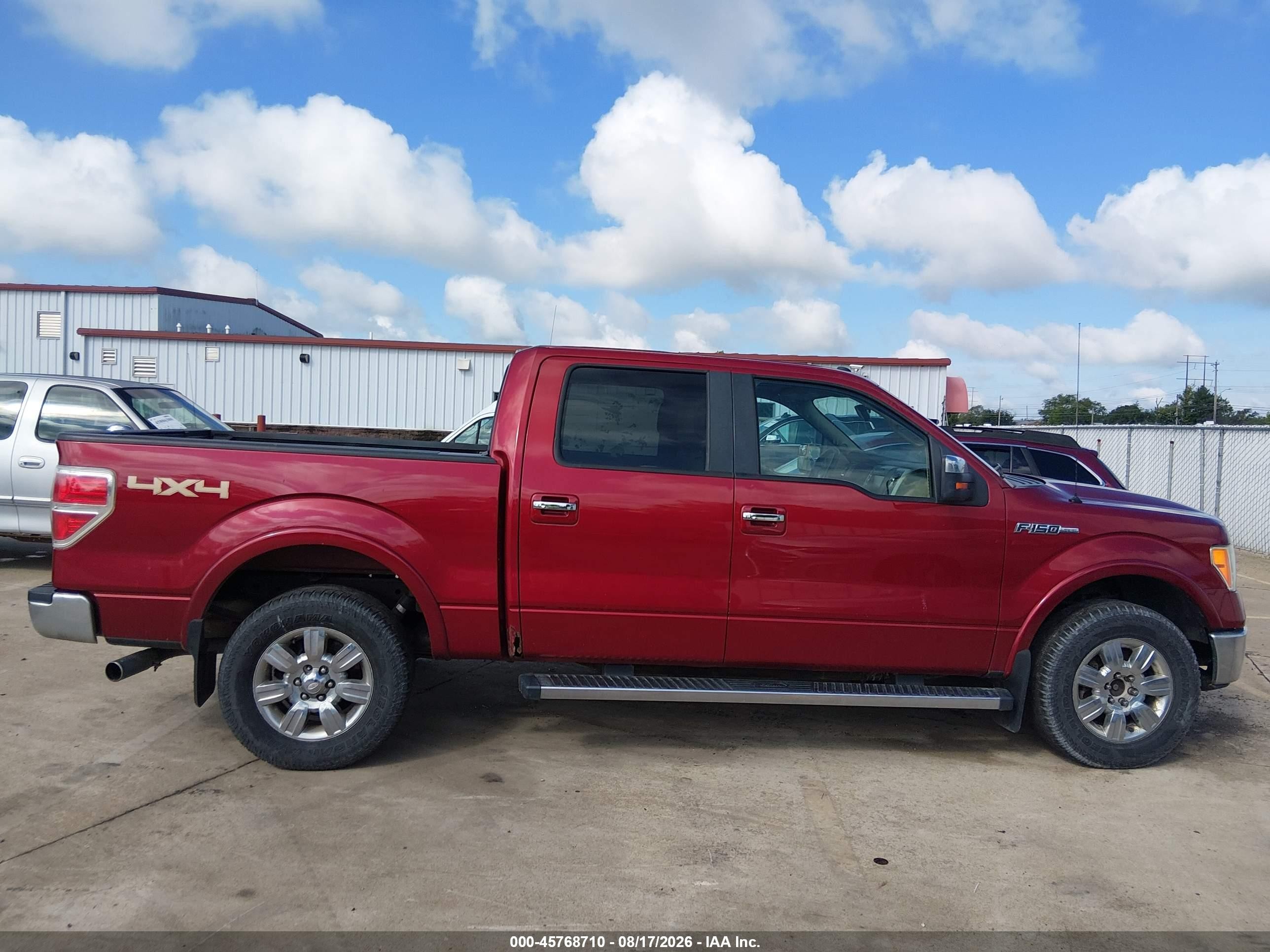 2013 Ford F-150 Lariat Red vin: 1FTFW1EF7DKE50654