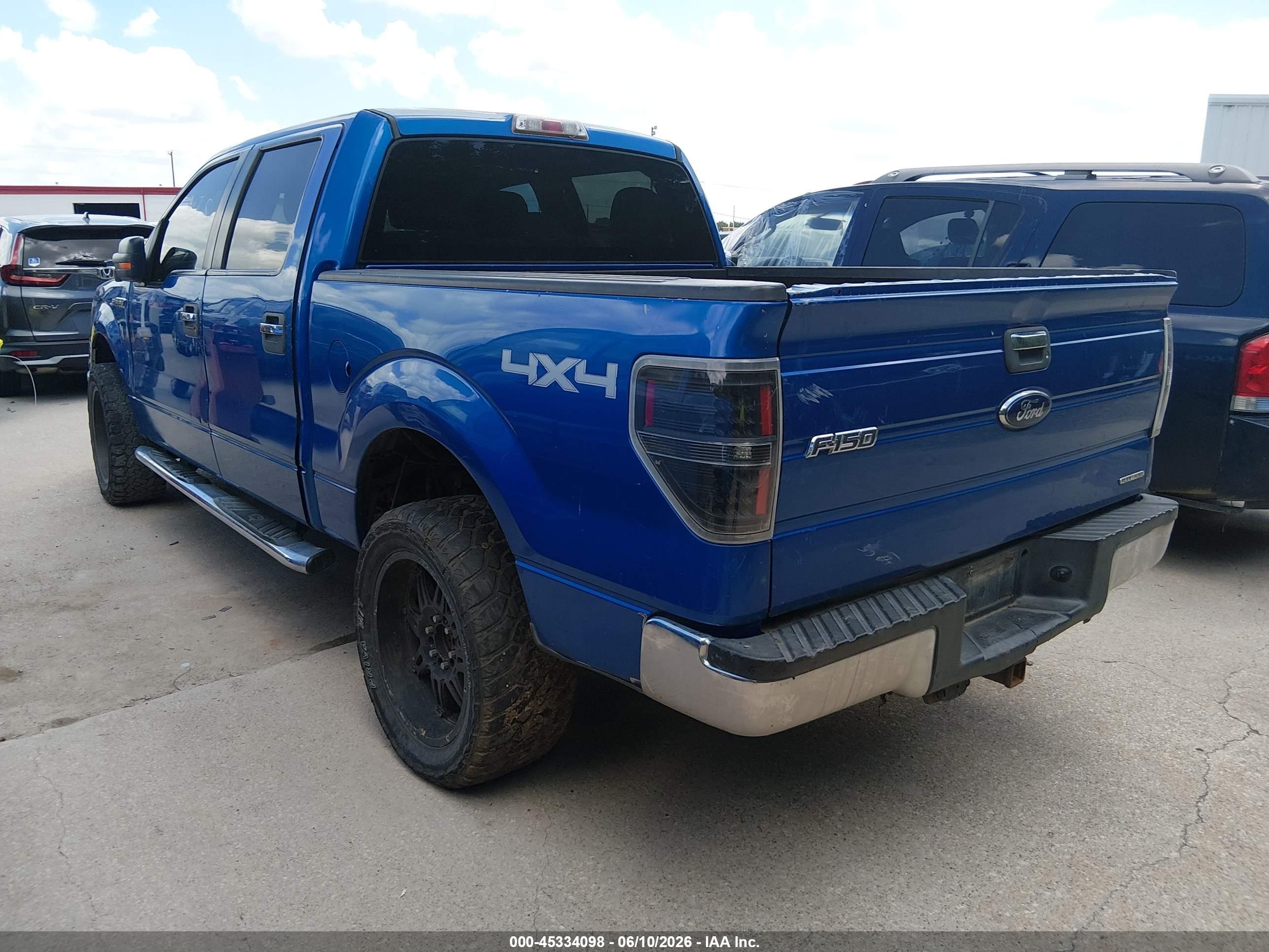 2013 Ford F-150 Xlt Blue vin: 1FTFW1EF7DKF25353