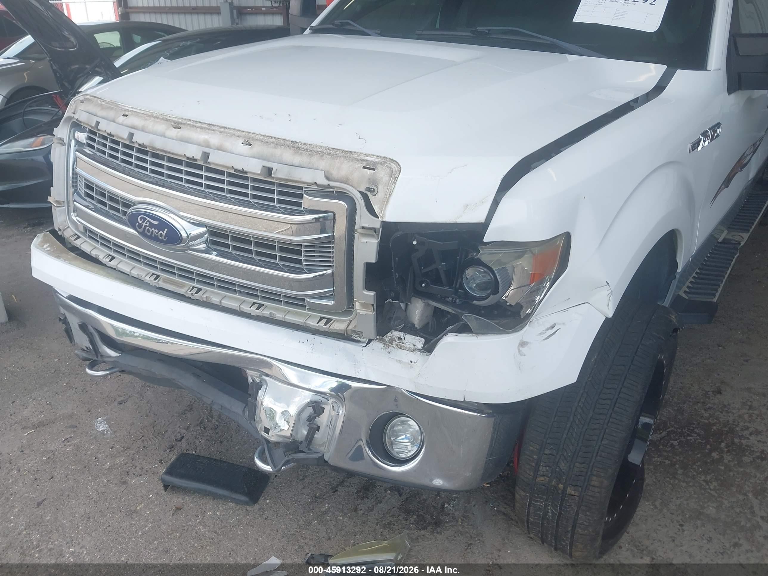 2014 Ford F-150 Xlt White vin: 1FTFW1EF7EFD04877