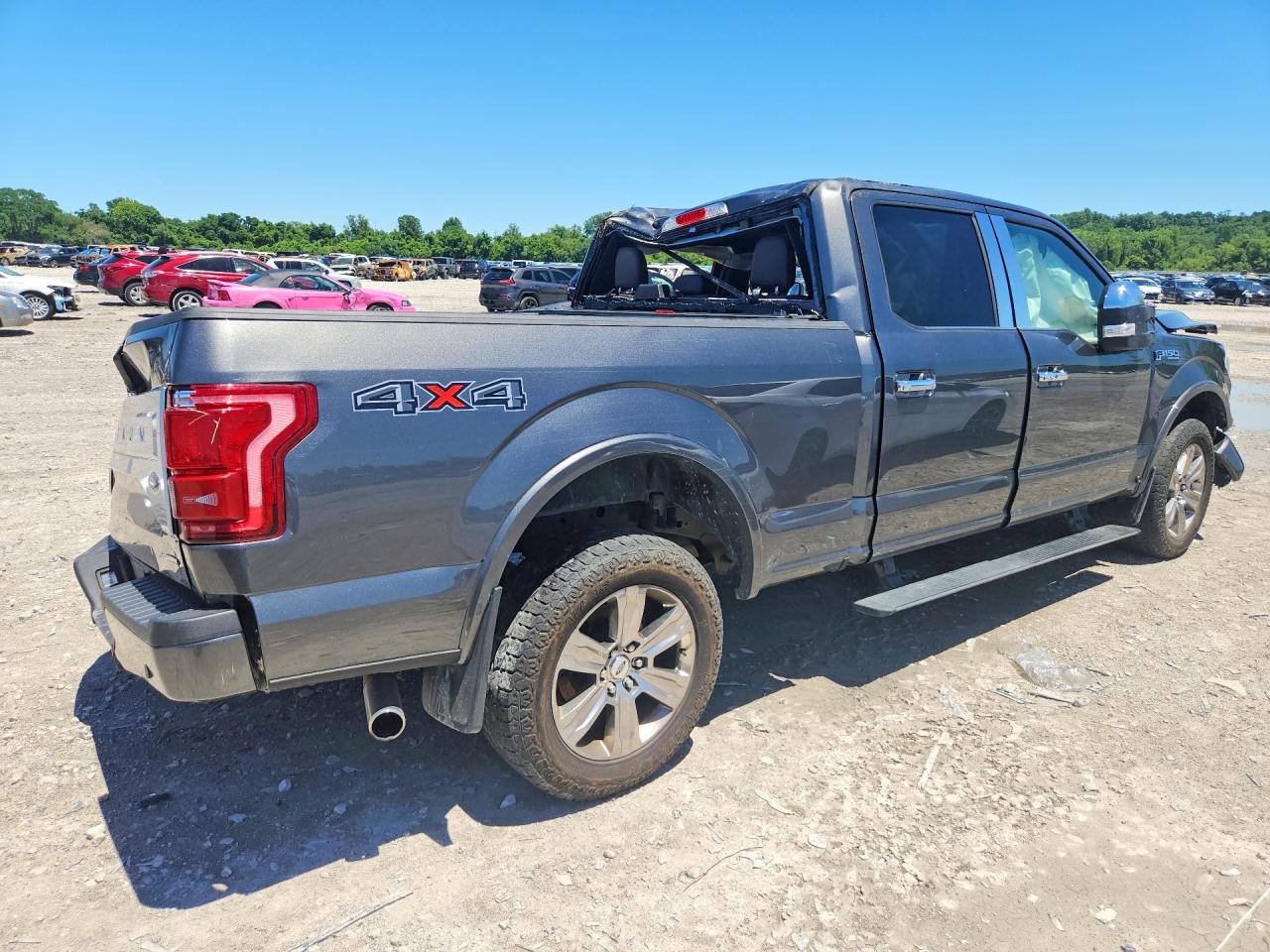 2015 Ford F150 Supercrew Gray vin: 1FTFW1EF7FFA13524