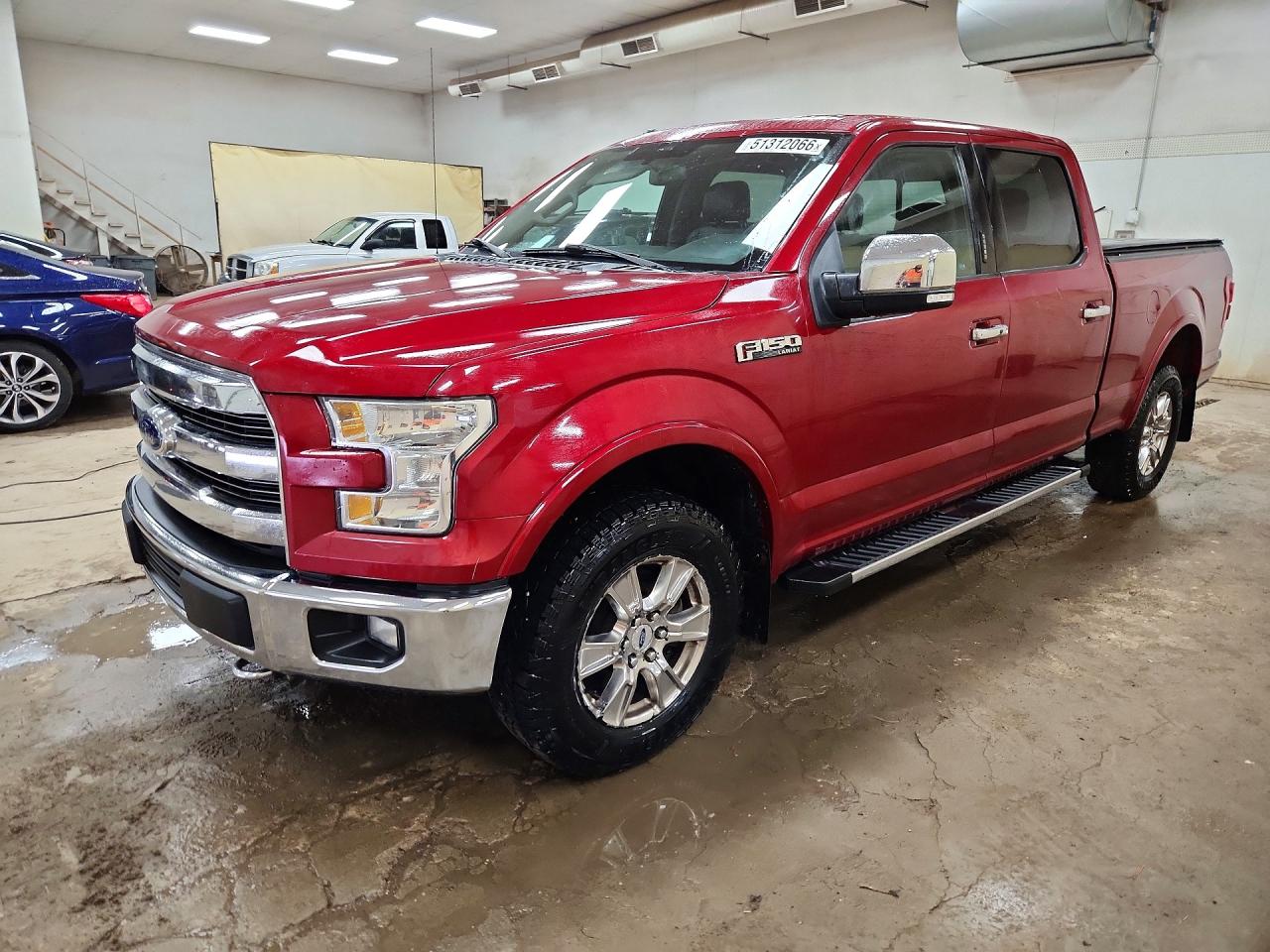 2015 Ford F150 Supercrew Красный vin: 1FTFW1EF7FFC37733