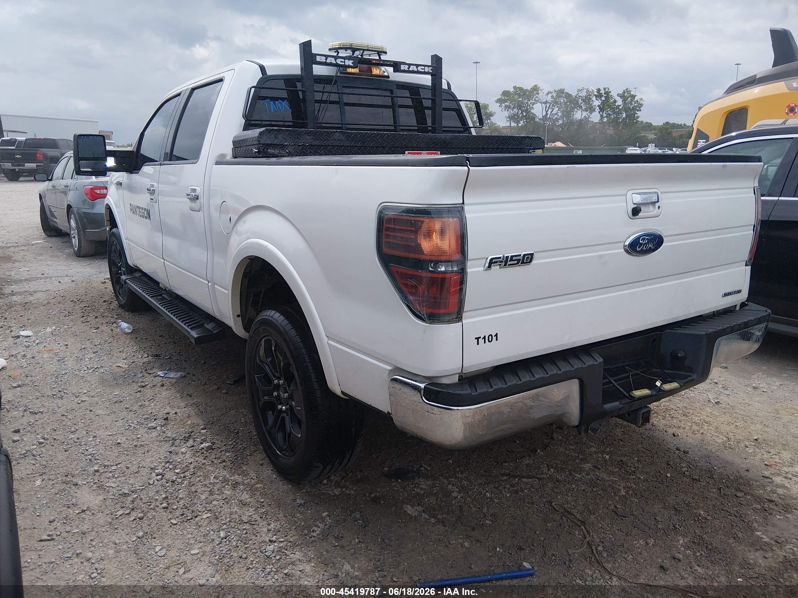 2011 Ford F-150 Lariat White vin: 1FTFW1EF8BFA38197