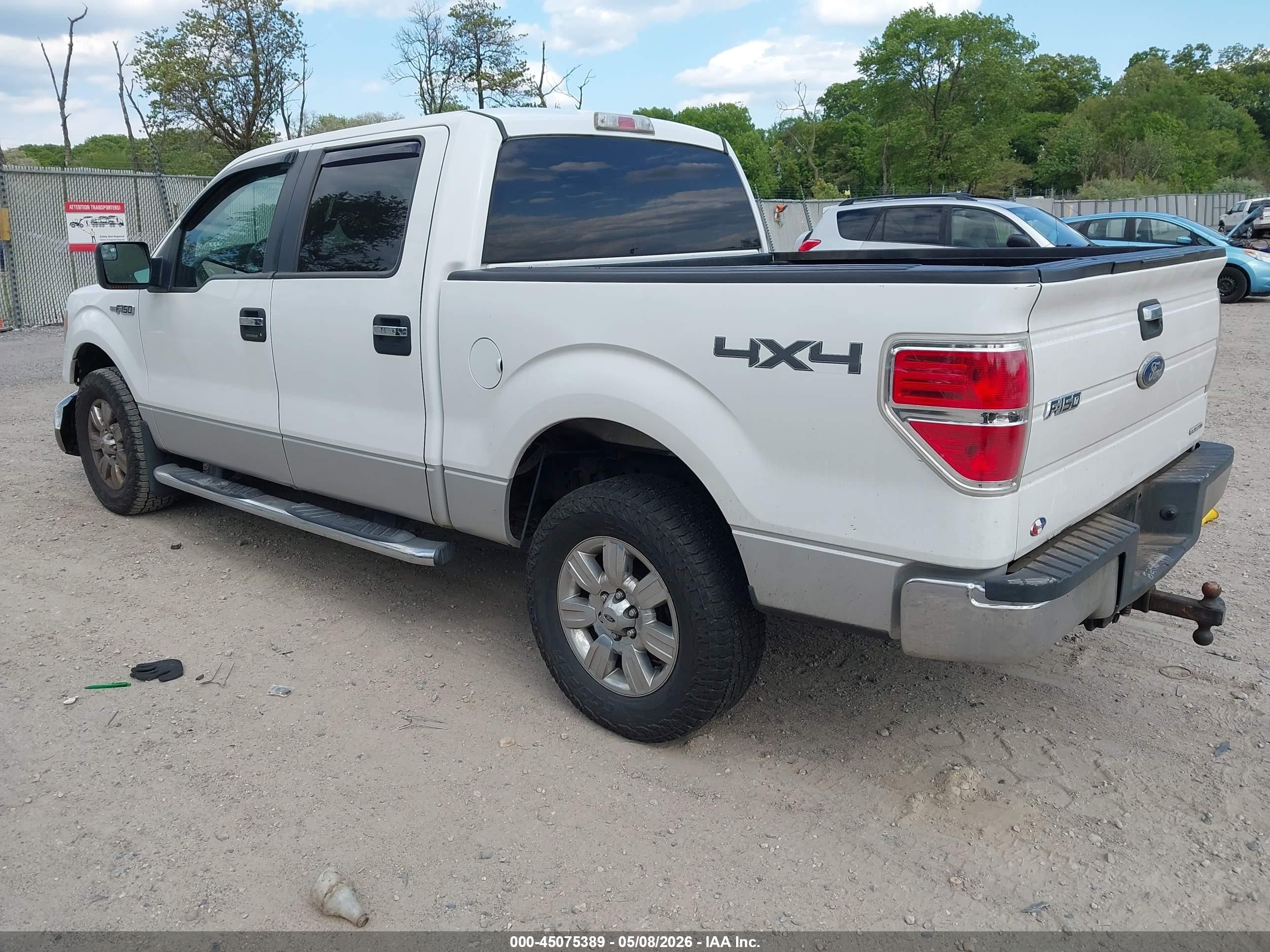 2012 Ford F-150 Xlt White vin: 1FTFW1EF8CFB11554