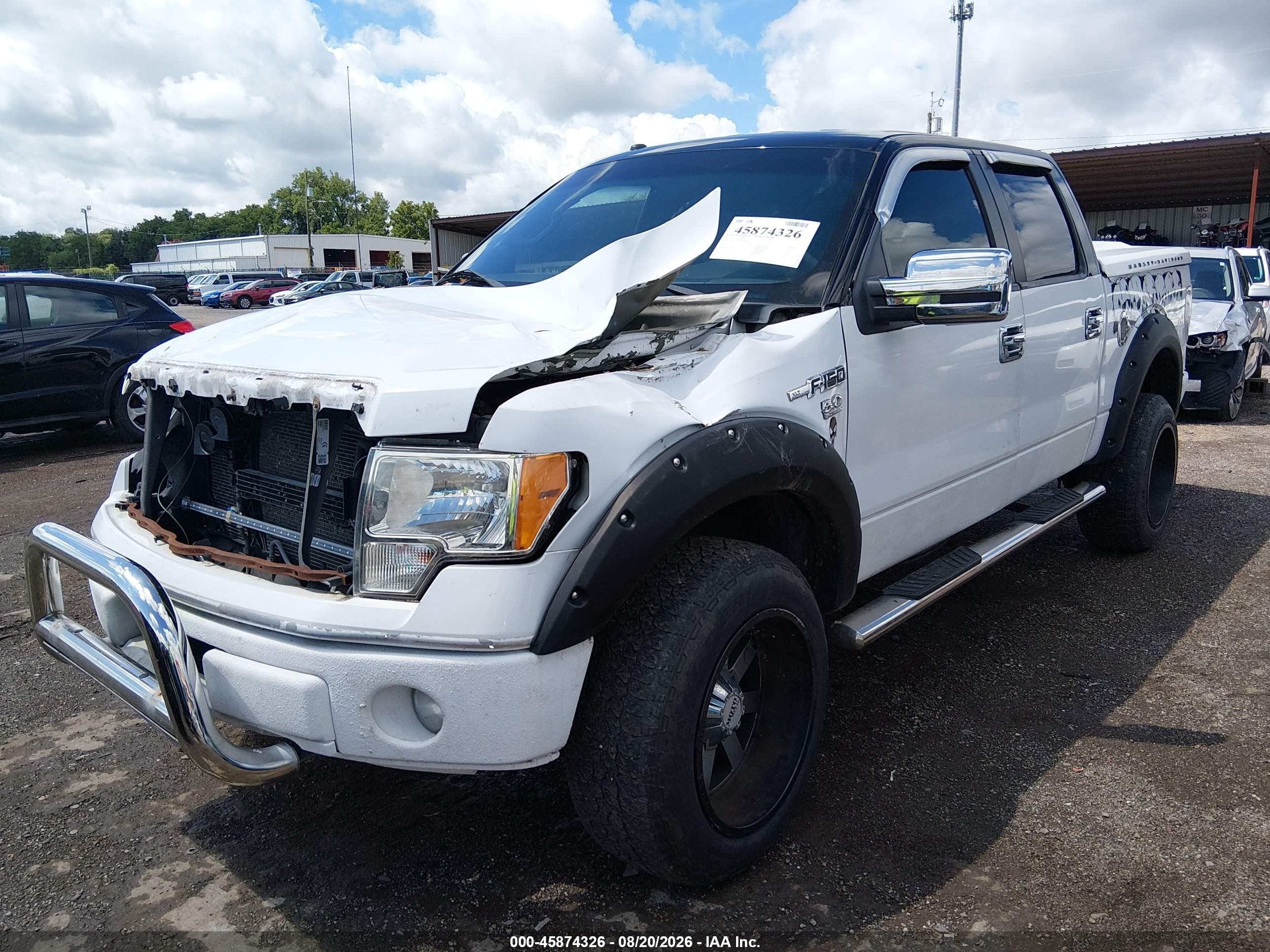 2013 Ford F-150 Xlt White vin: 1FTFW1EF8DFA00519