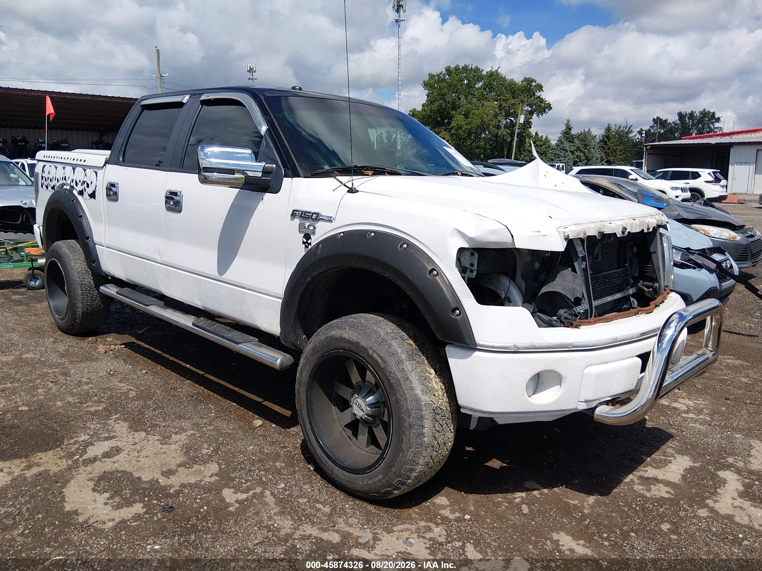 2013 Ford F-150 Xlt White vin: 1FTFW1EF8DFA00519
