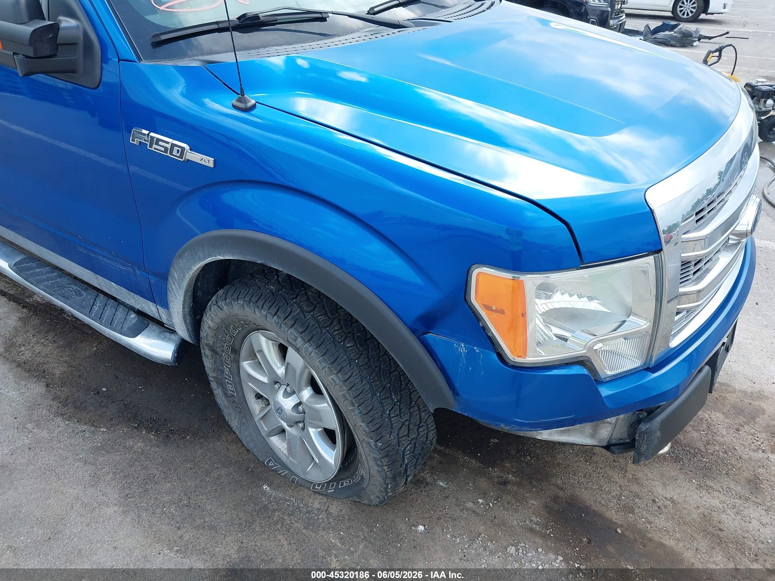 2013 Ford F-150 Xlt Blue vin: 1FTFW1EF8DFC91460