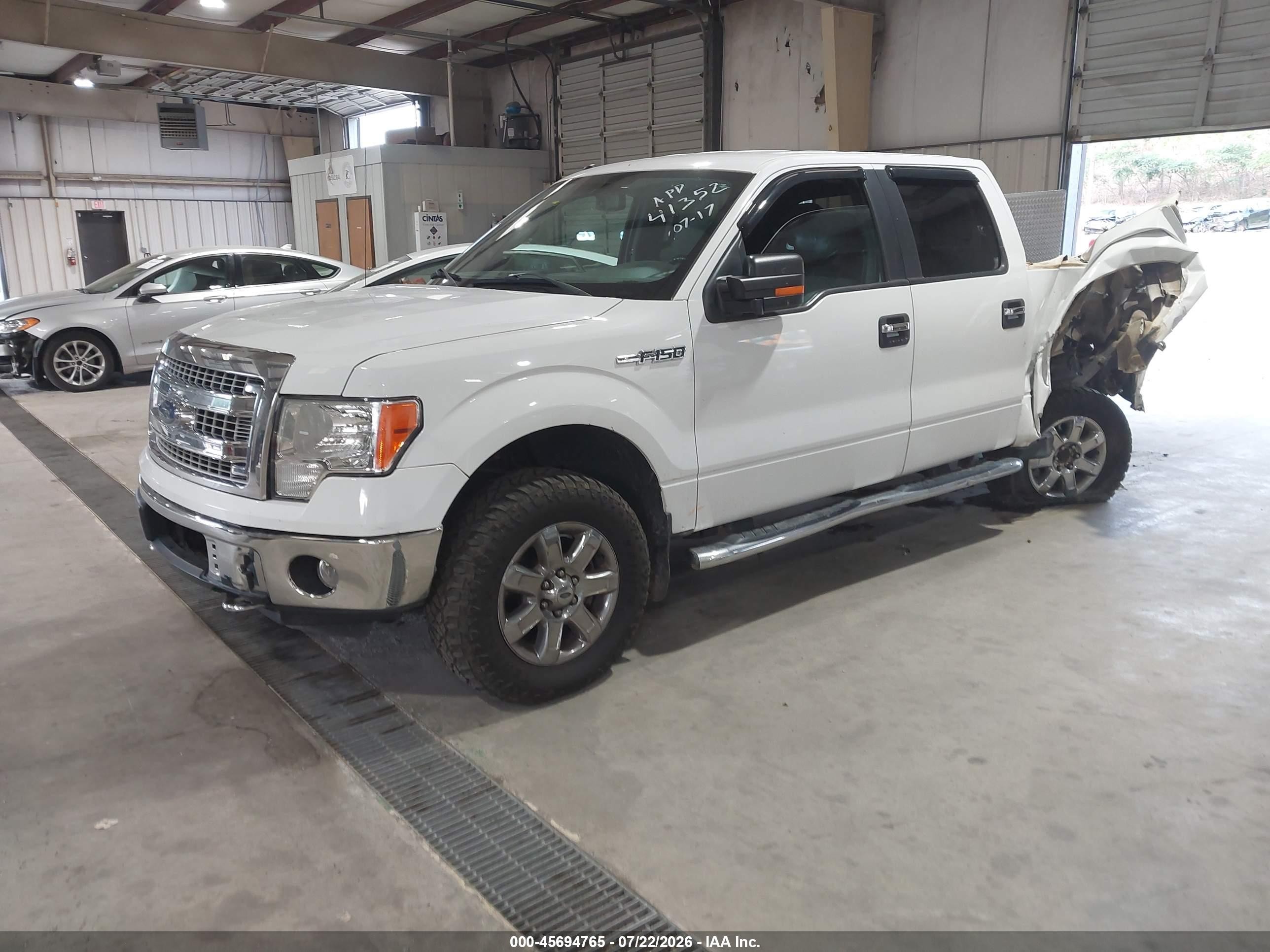 2013 Ford F-150 Xlt White vin: 1FTFW1EF8DFD91655