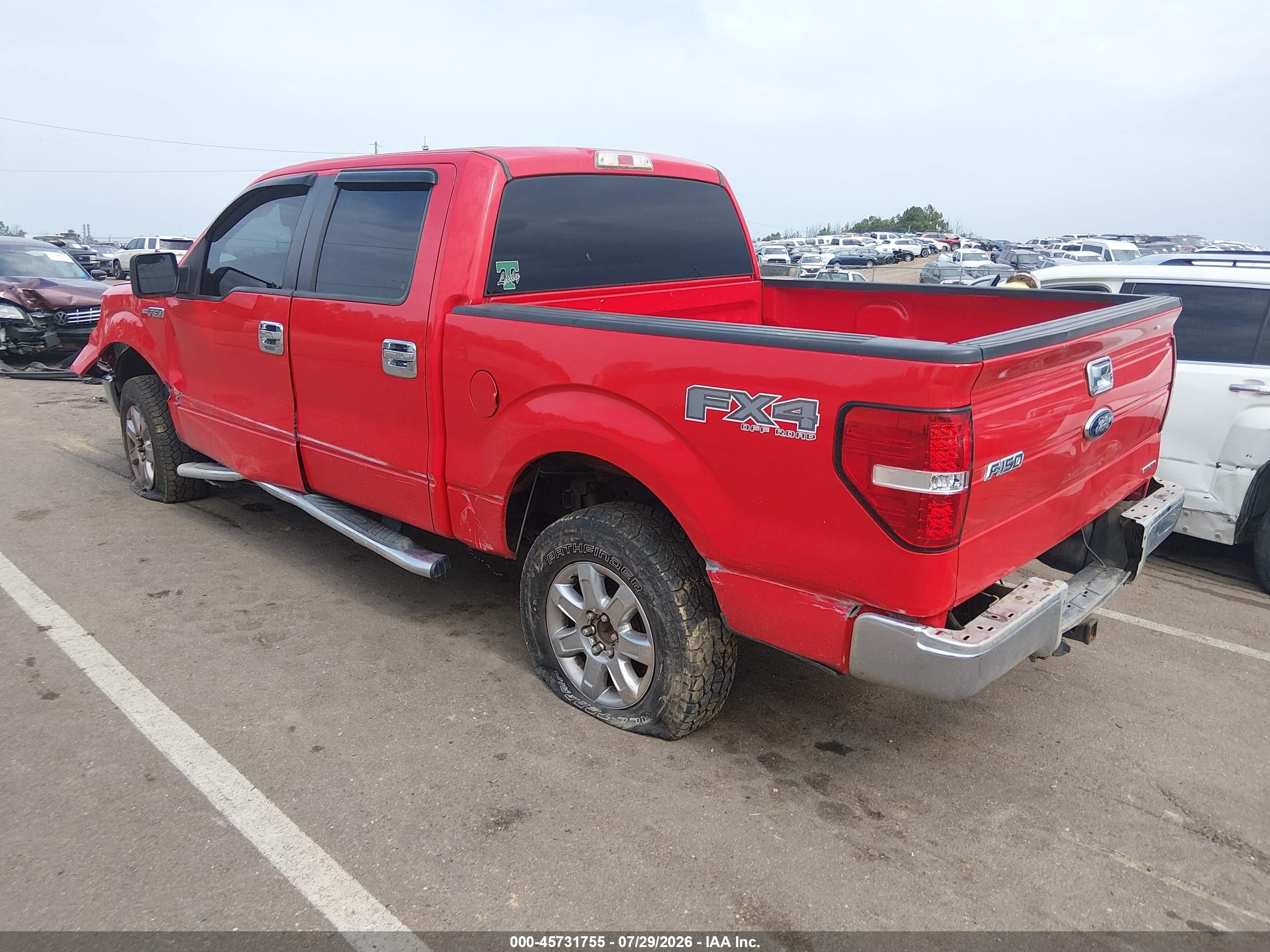 2013 Ford F-150 Xlt Red vin: 1FTFW1EF8DKF02244
