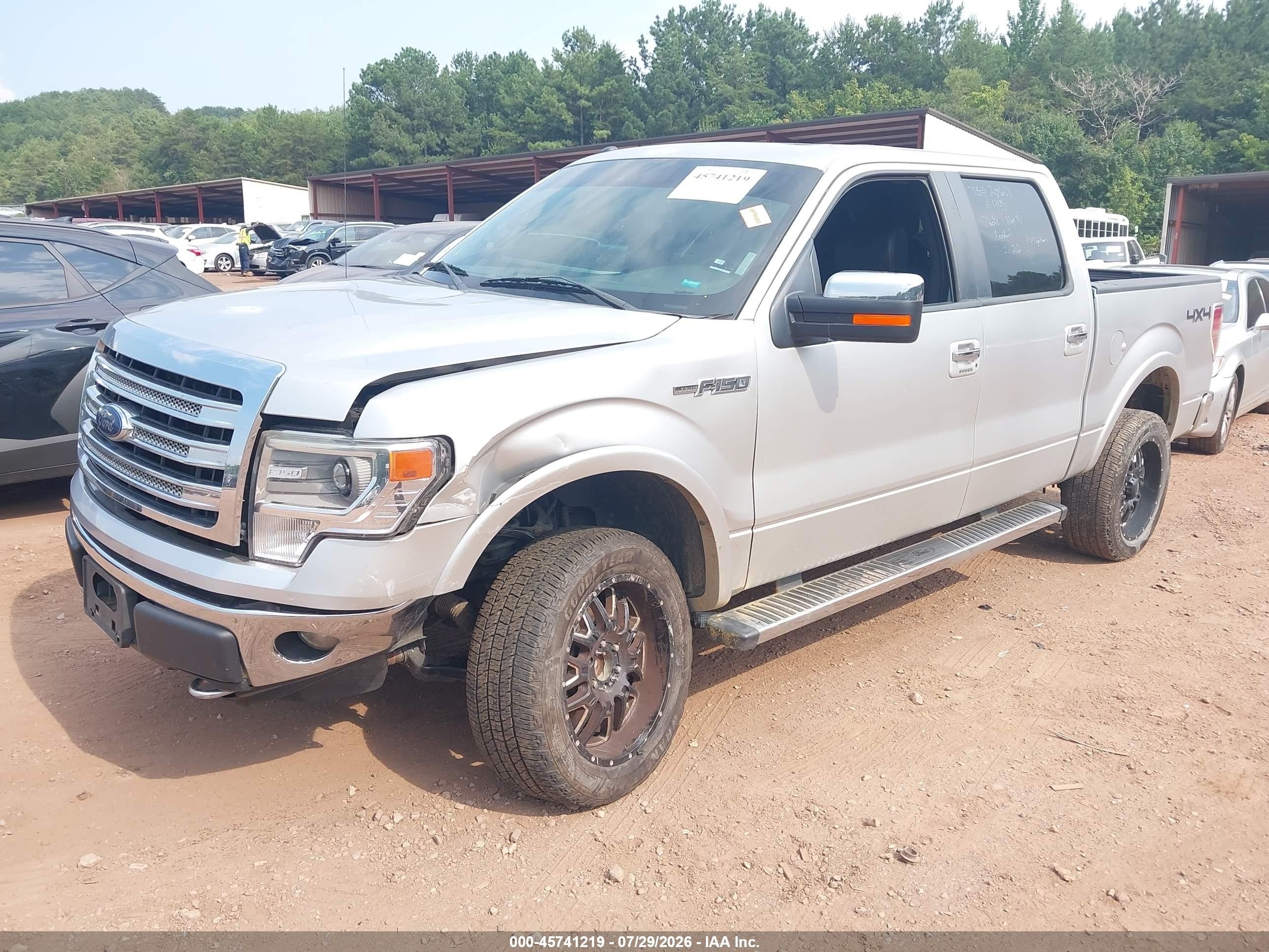 2014 Ford F-150 Lariat Silver vin: 1FTFW1EF8EFA04846
