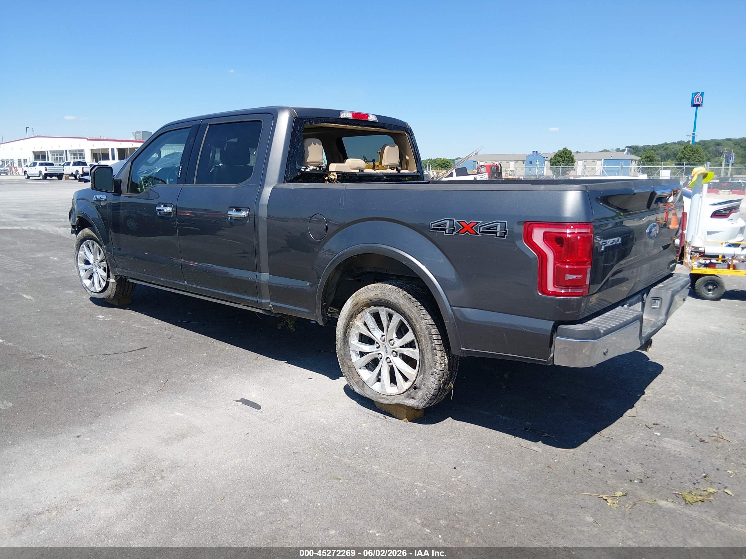 2015 Ford F-150 Lariat Gray vin: 1FTFW1EF8FFA99345
