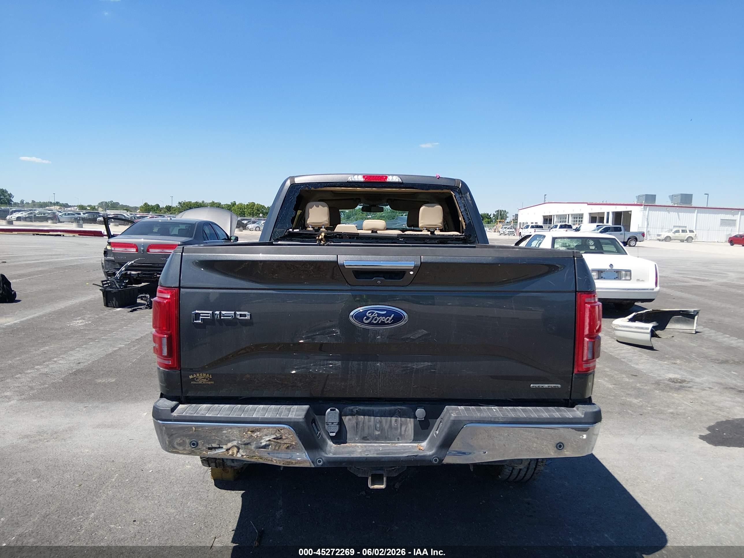2015 Ford F-150 Lariat Gray vin: 1FTFW1EF8FFA99345