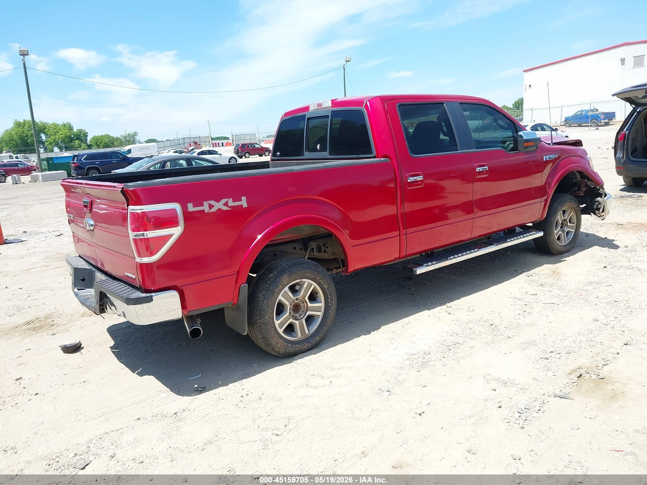 2011 Ford F-150 Lariat Red vin: 1FTFW1EF9BFA49659