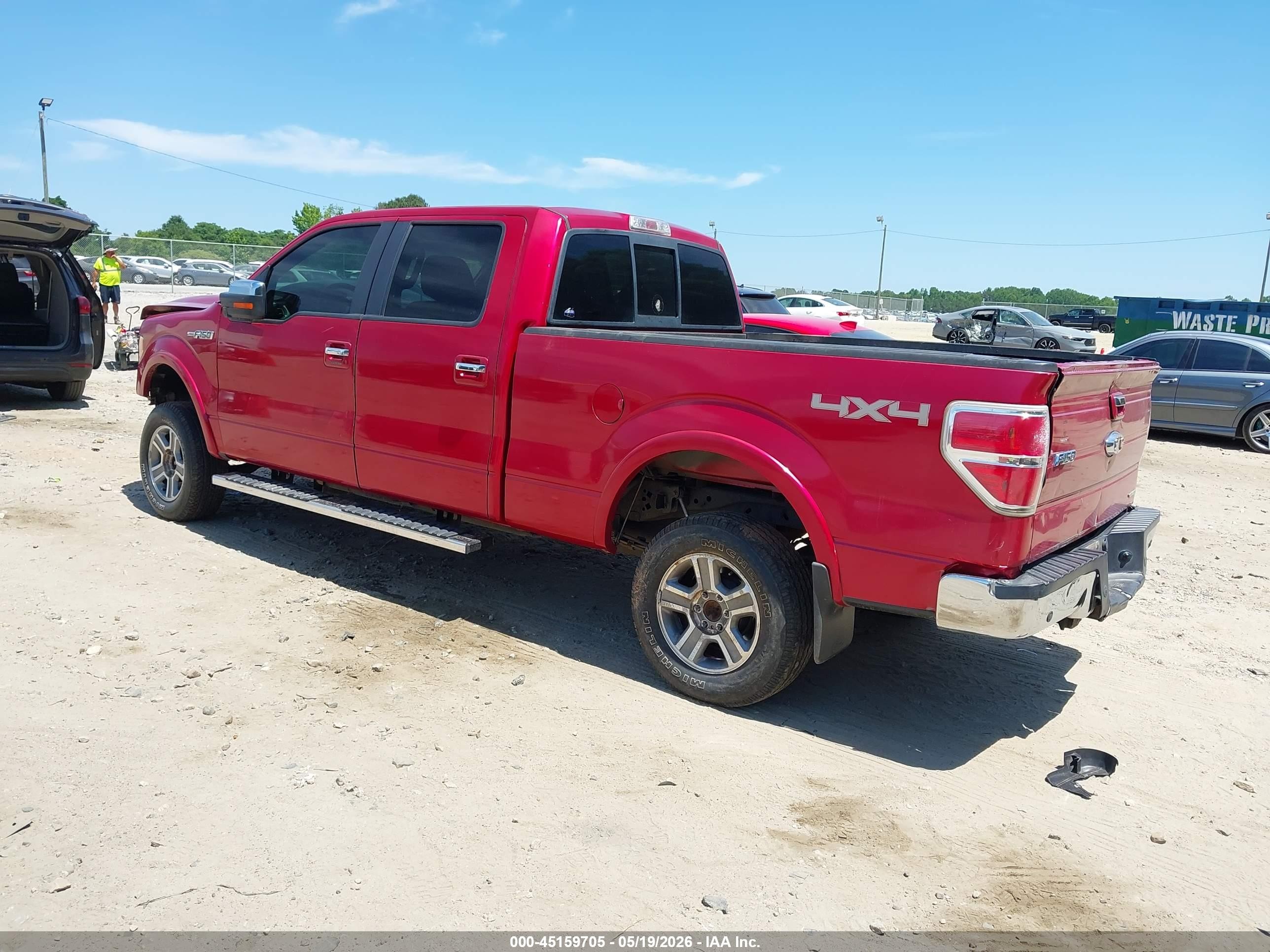 2011 Ford F-150 Lariat Red vin: 1FTFW1EF9BFA49659
