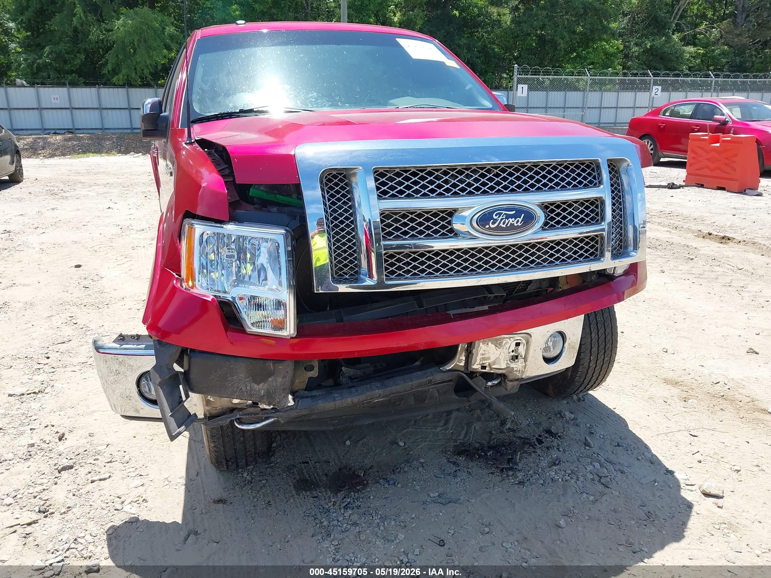 2011 Ford F-150 Lariat Red vin: 1FTFW1EF9BFA49659