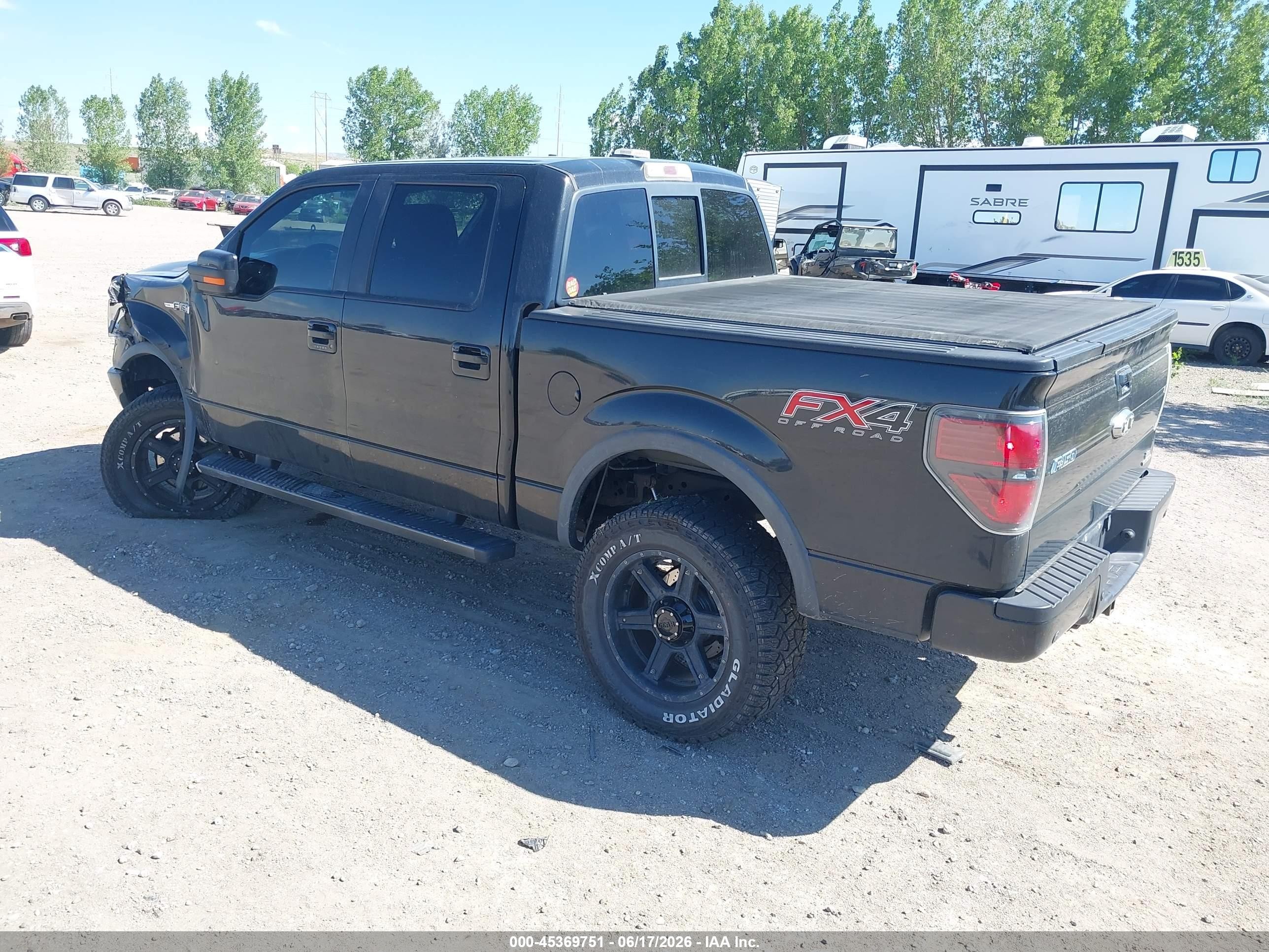 2012 Ford F-150 Fx4 Black vin: 1FTFW1EF9CFA29302