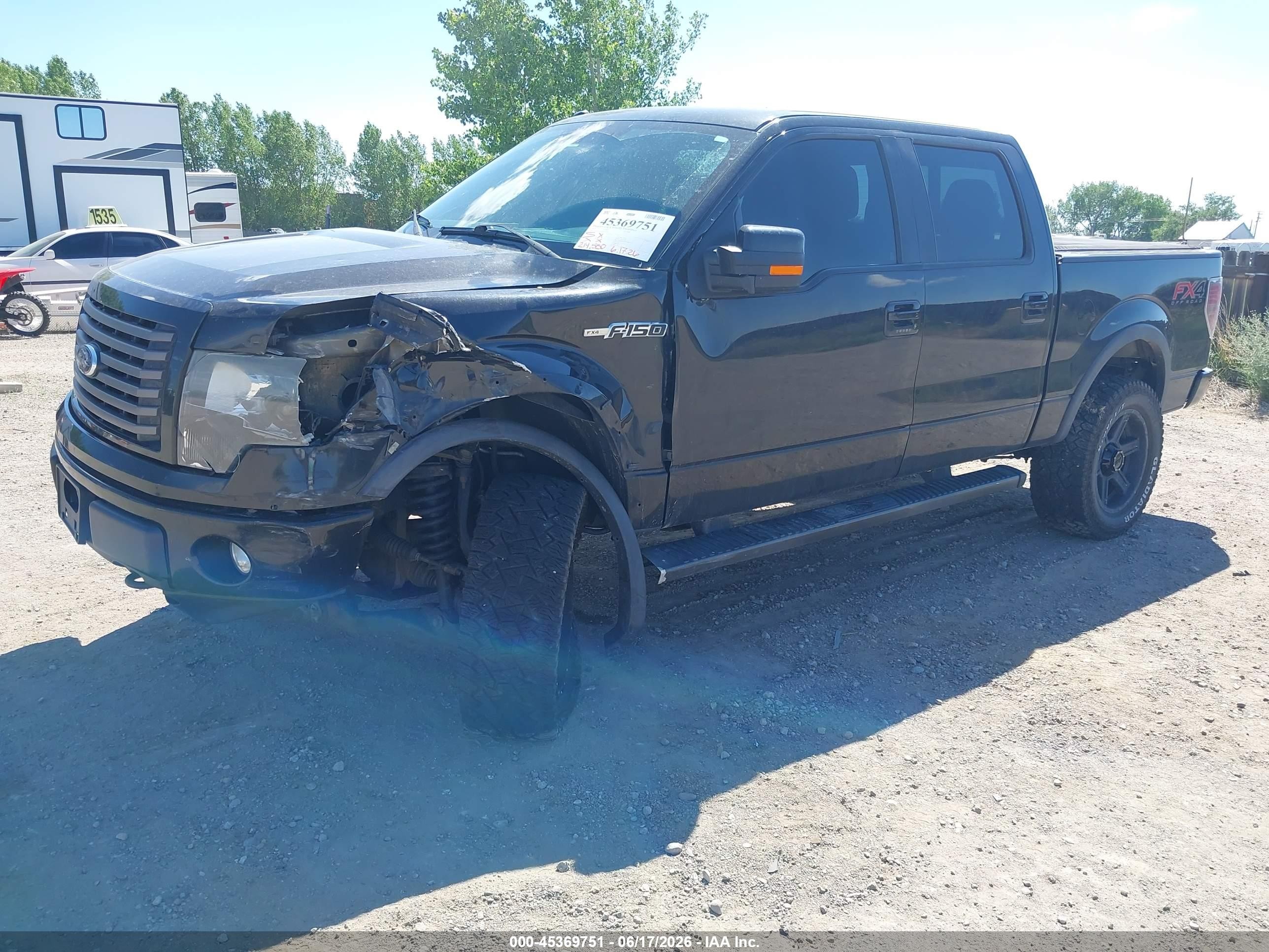 2012 Ford F-150 Fx4 Black vin: 1FTFW1EF9CFA29302