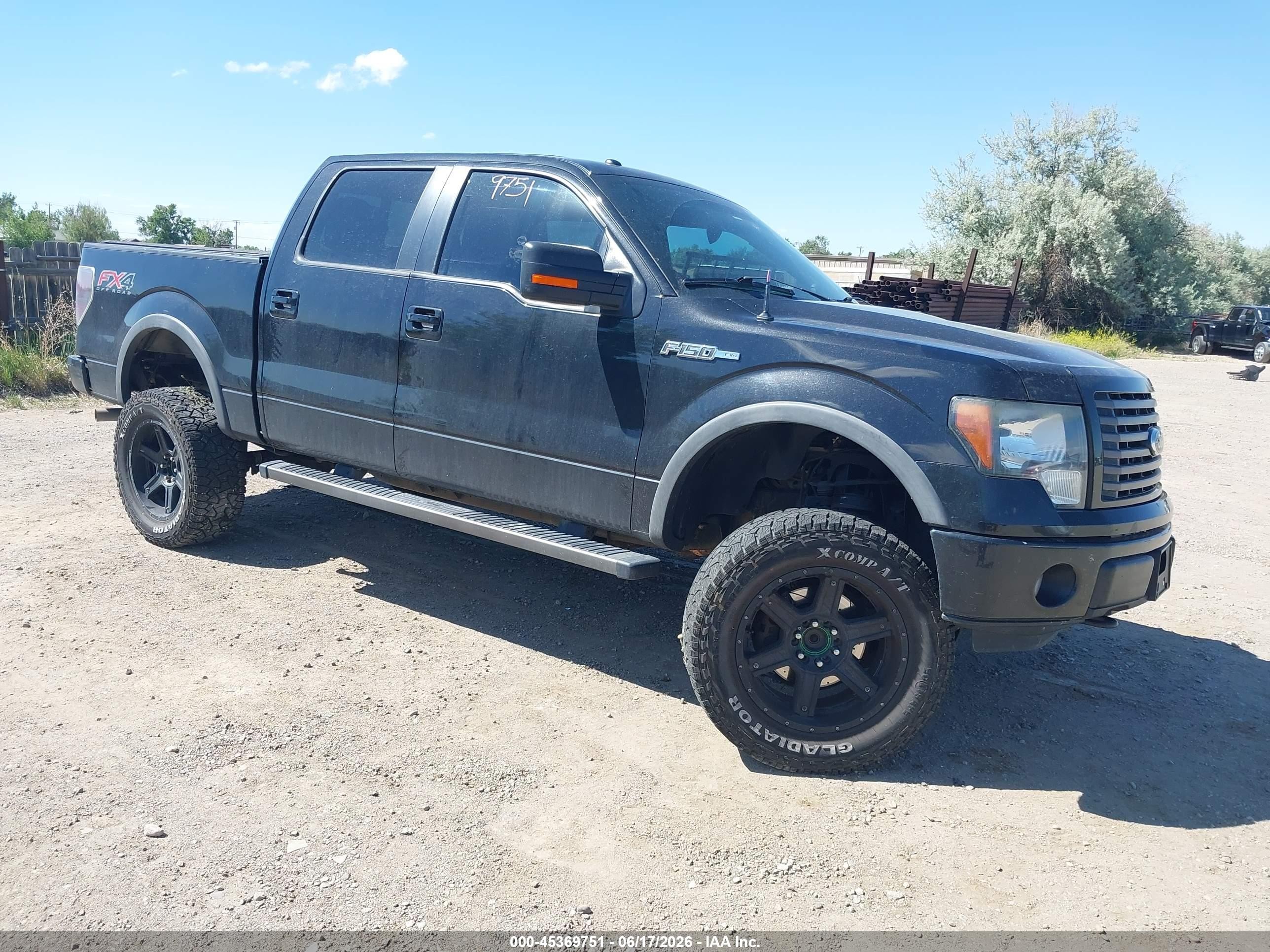 2012 Ford F-150 Fx4 Black vin: 1FTFW1EF9CFA29302