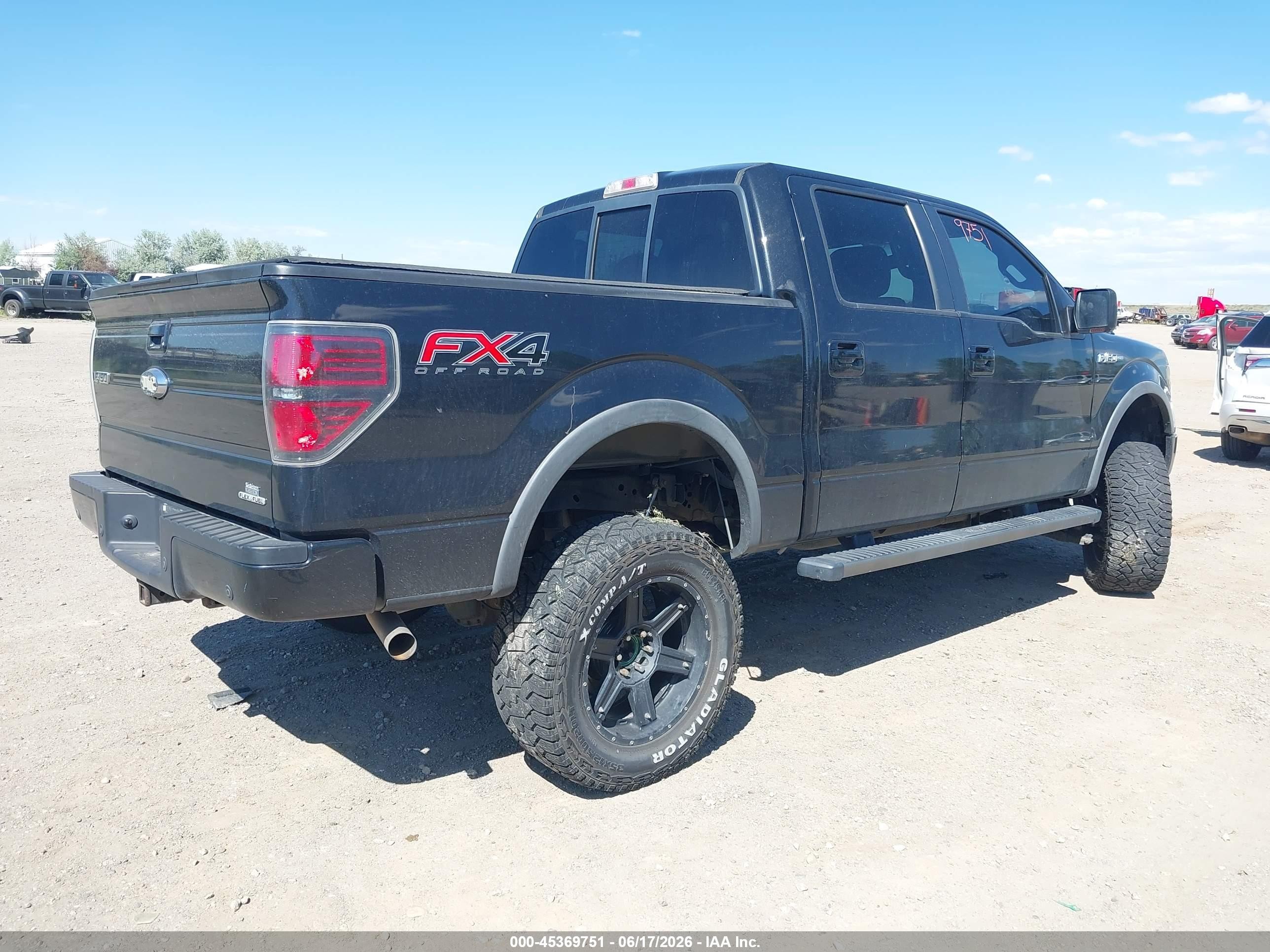 2012 Ford F-150 Fx4 Black vin: 1FTFW1EF9CFA29302