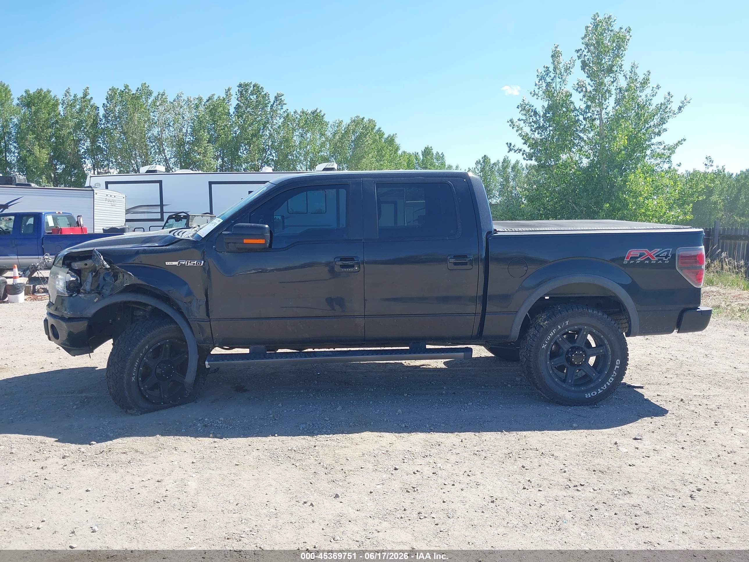 2012 Ford F-150 Fx4 Black vin: 1FTFW1EF9CFA29302
