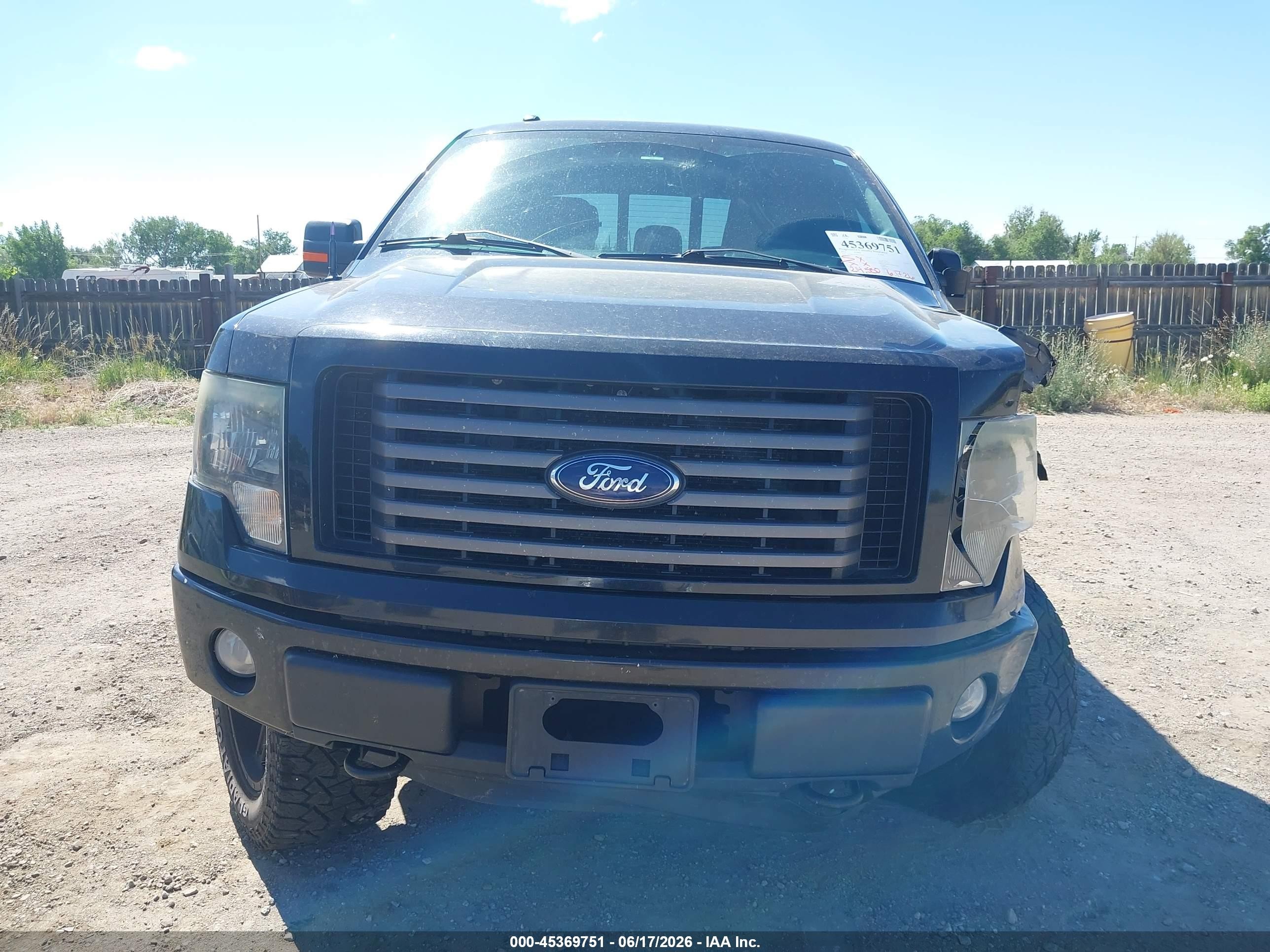 2012 Ford F-150 Fx4 Black vin: 1FTFW1EF9CFA29302