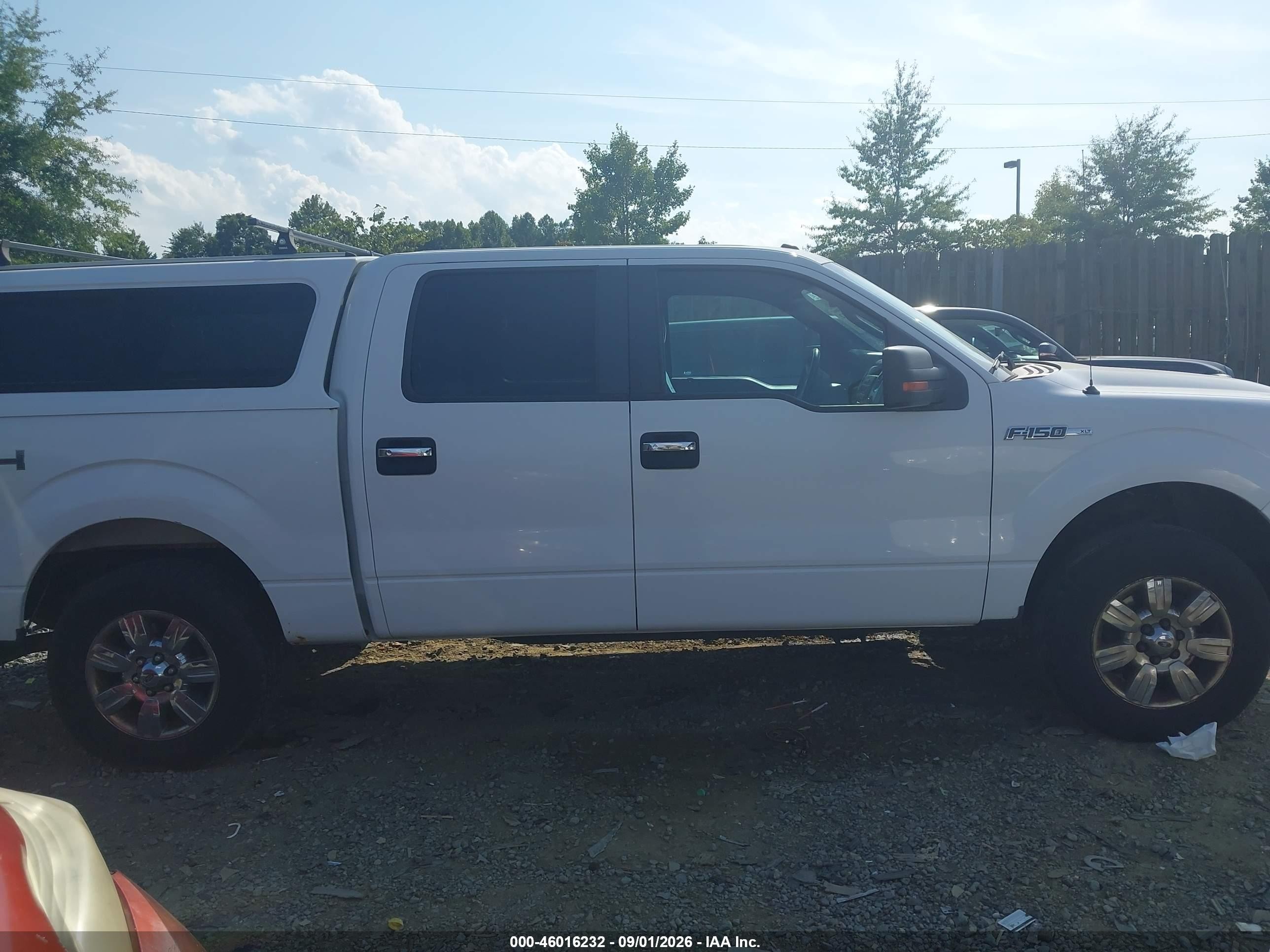 2012 Ford F-150 Xlt White vin: 1FTFW1EF9CFB69494