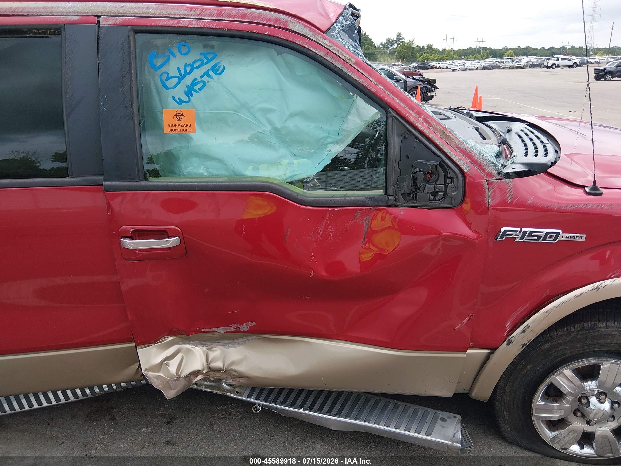 2012 Ford F-150 Lariat Red vin: 1FTFW1EF9CFC06771