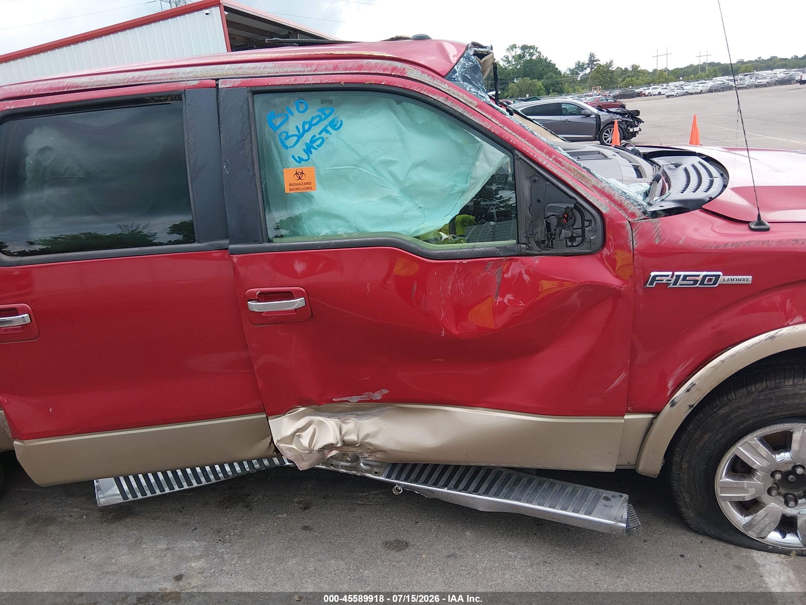 2012 Ford F-150 Lariat Red vin: 1FTFW1EF9CFC06771