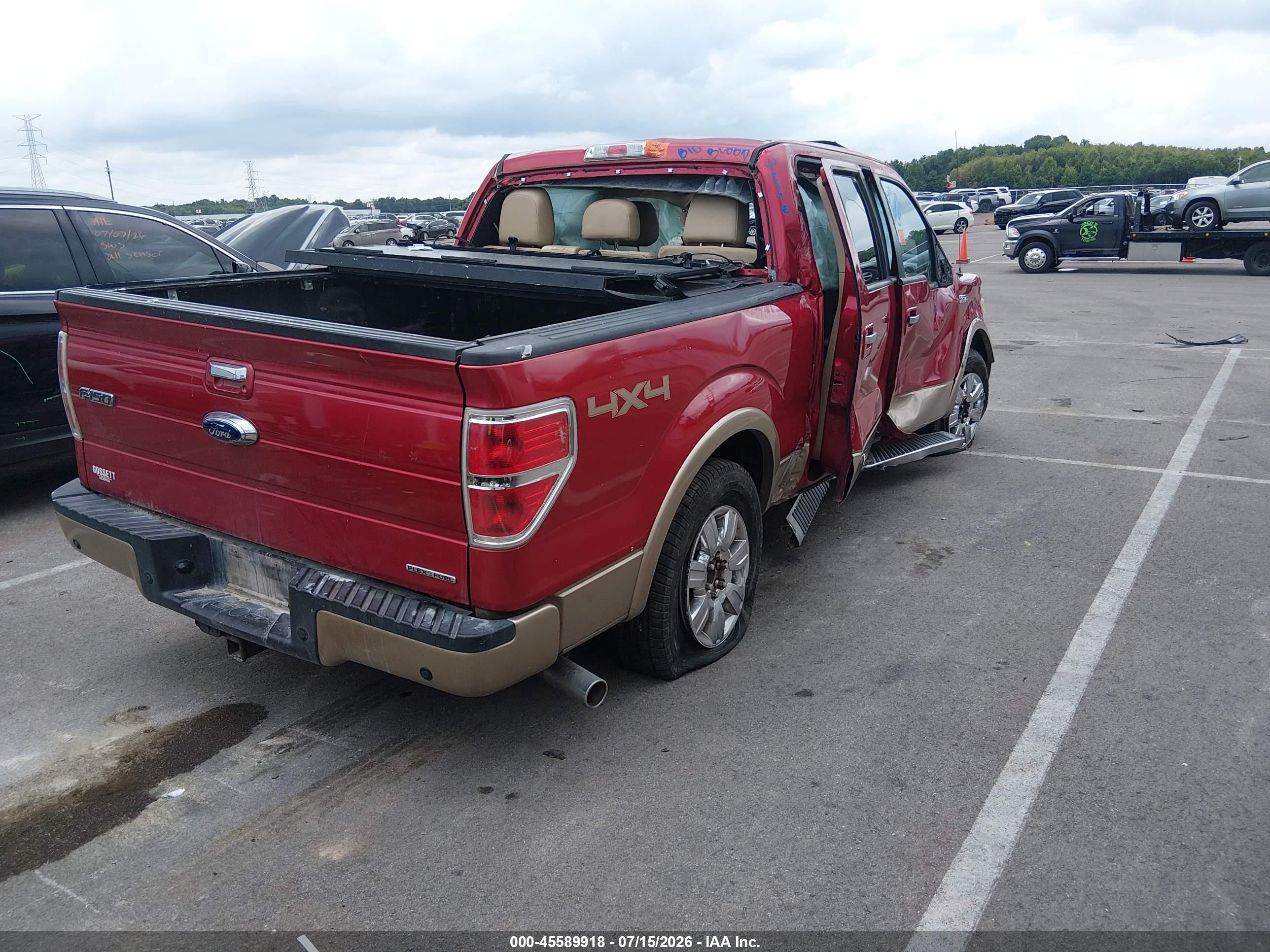 2012 Ford F-150 Lariat Red vin: 1FTFW1EF9CFC06771