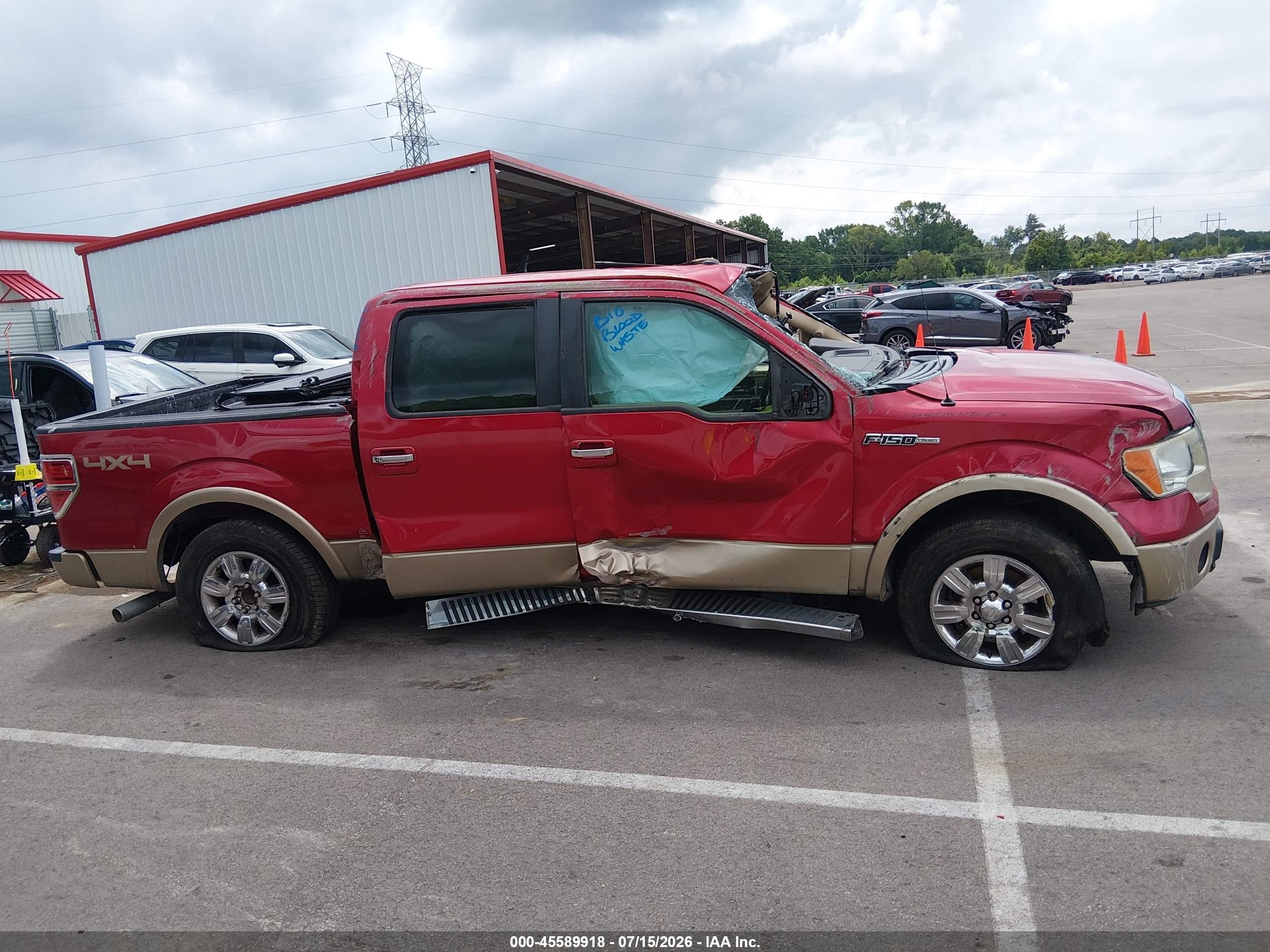 2012 Ford F-150 Lariat Red vin: 1FTFW1EF9CFC06771