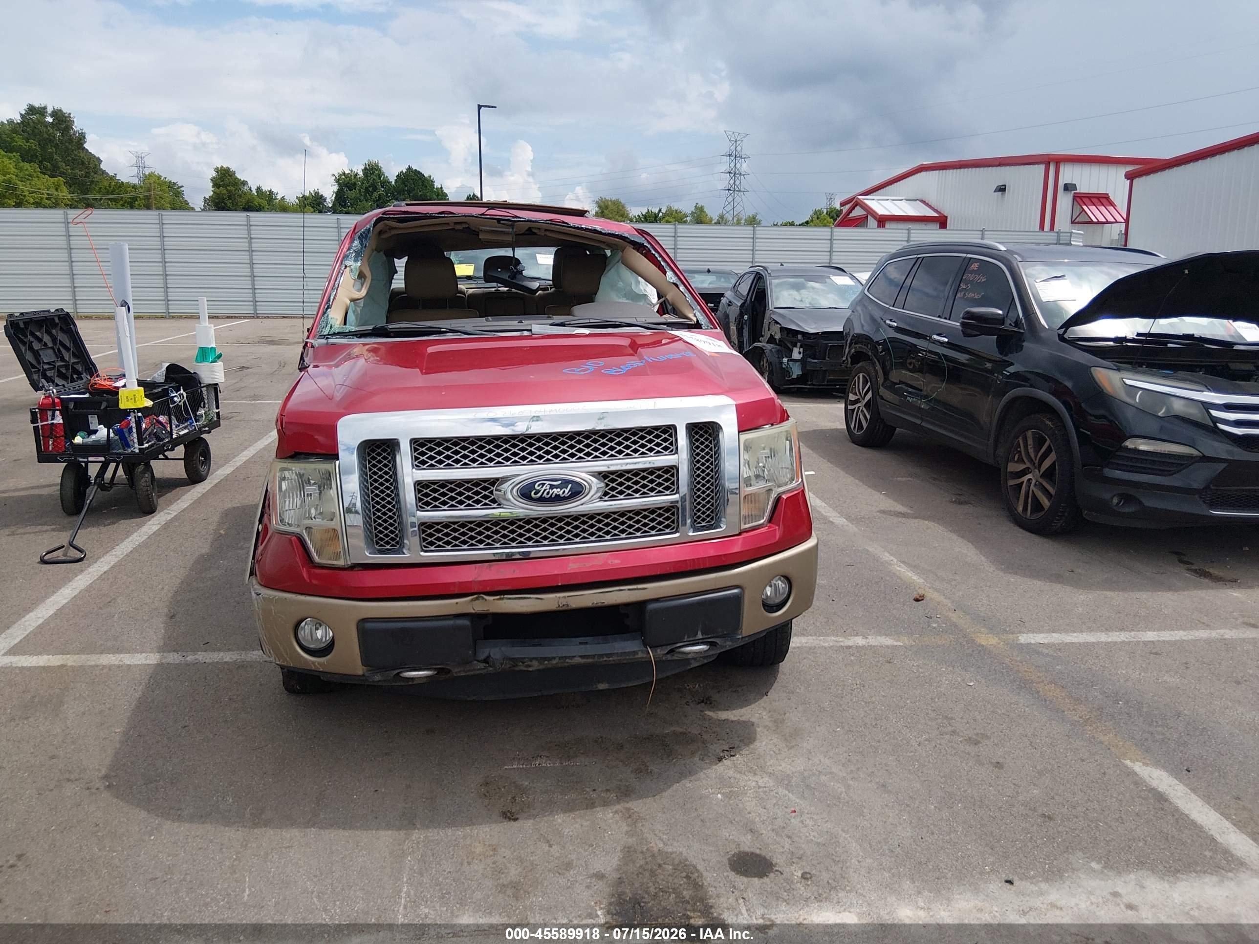 2012 Ford F-150 Lariat Red vin: 1FTFW1EF9CFC06771