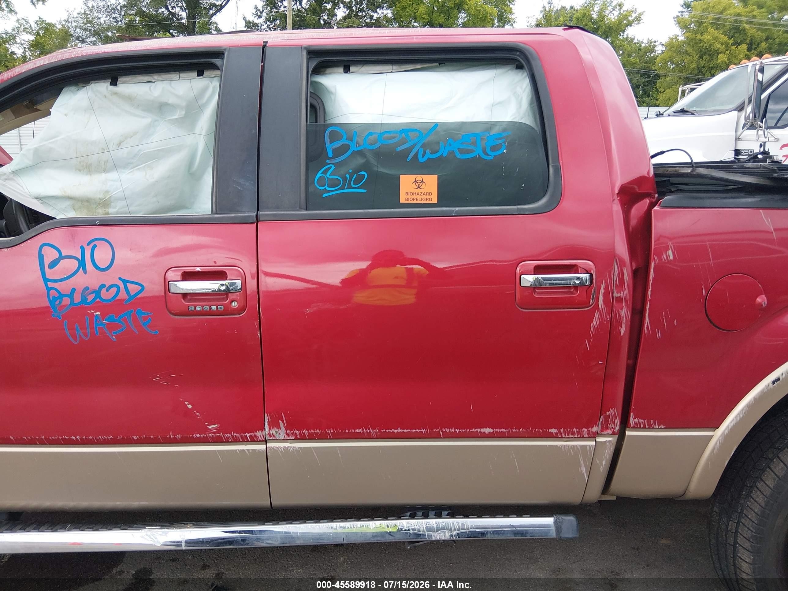 2012 Ford F-150 Lariat Red vin: 1FTFW1EF9CFC06771
