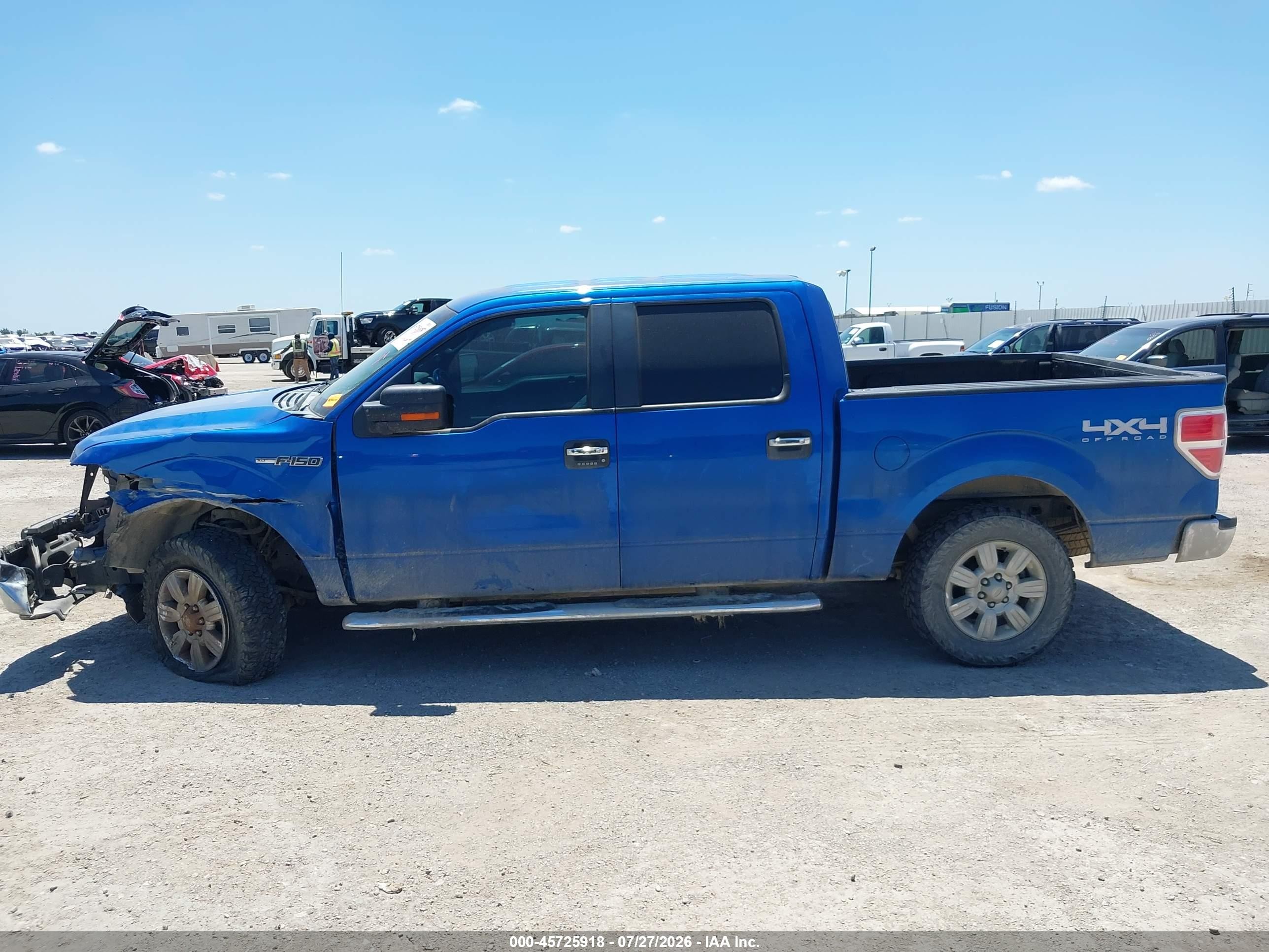 2012 Ford F-150 Xlt Blue vin: 1FTFW1EF9CFC93846