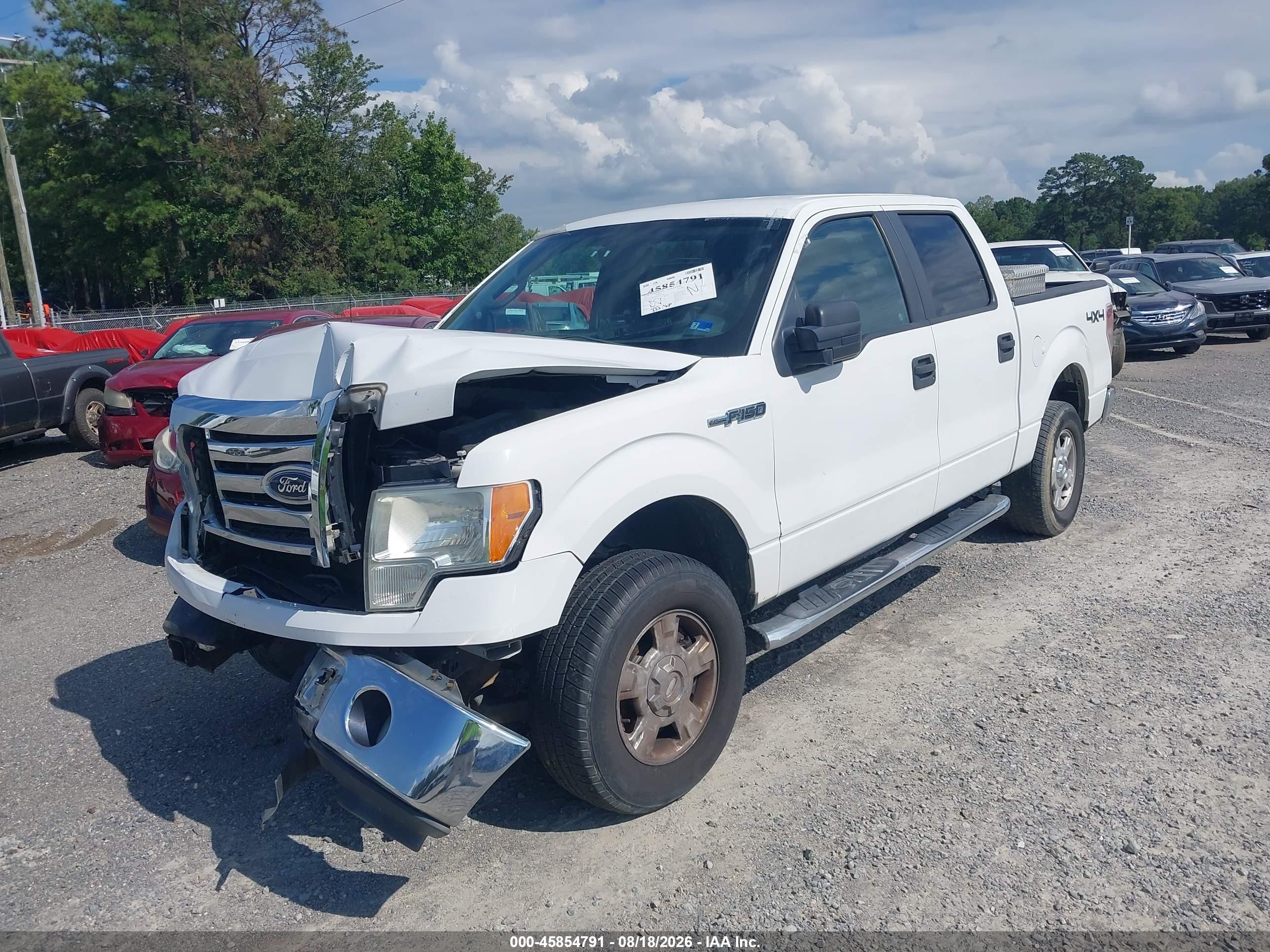 2012 Ford F-150 Xlt White vin: 1FTFW1EF9CKD17425