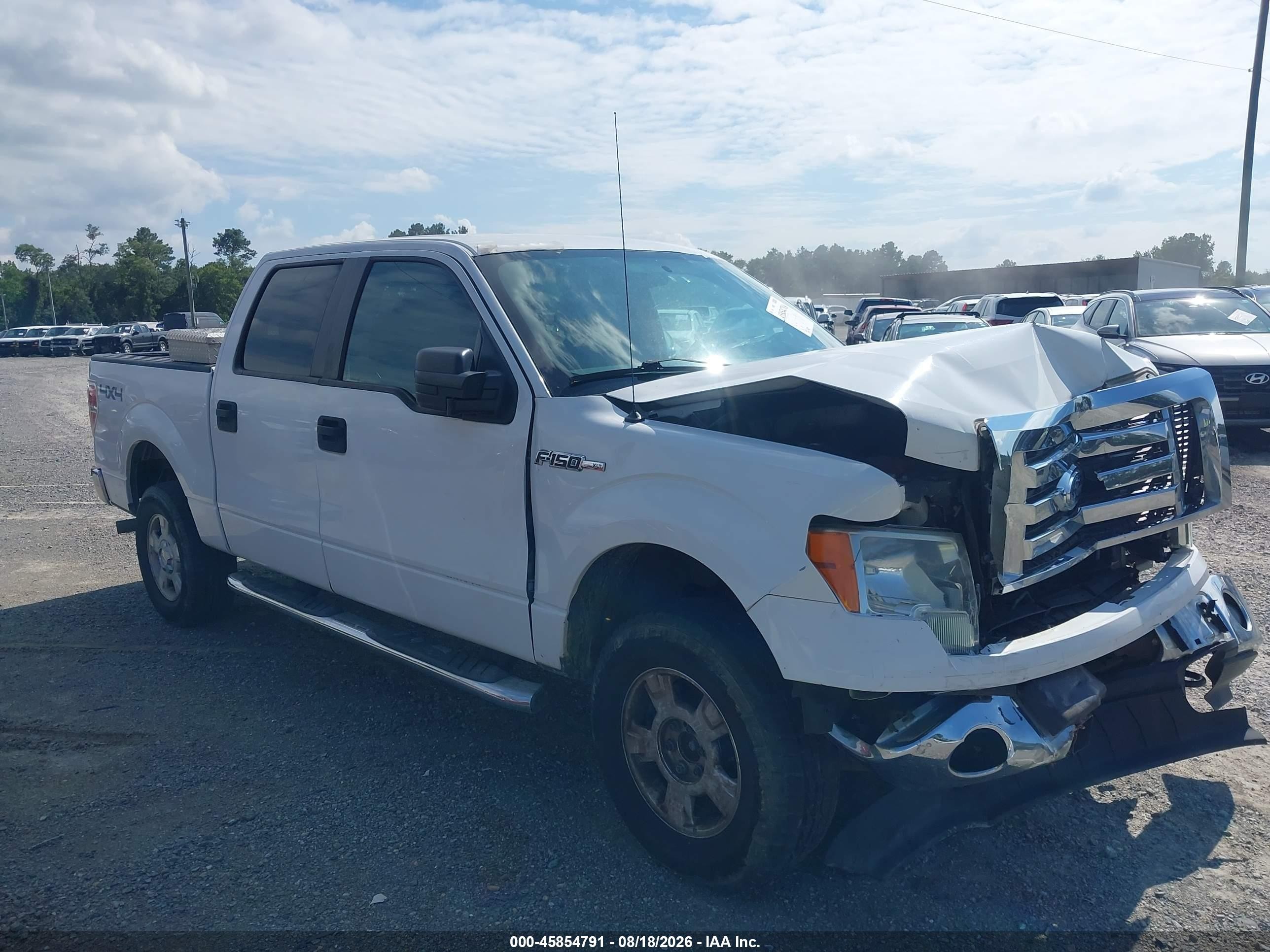 2012 Ford F-150 Xlt White vin: 1FTFW1EF9CKD17425