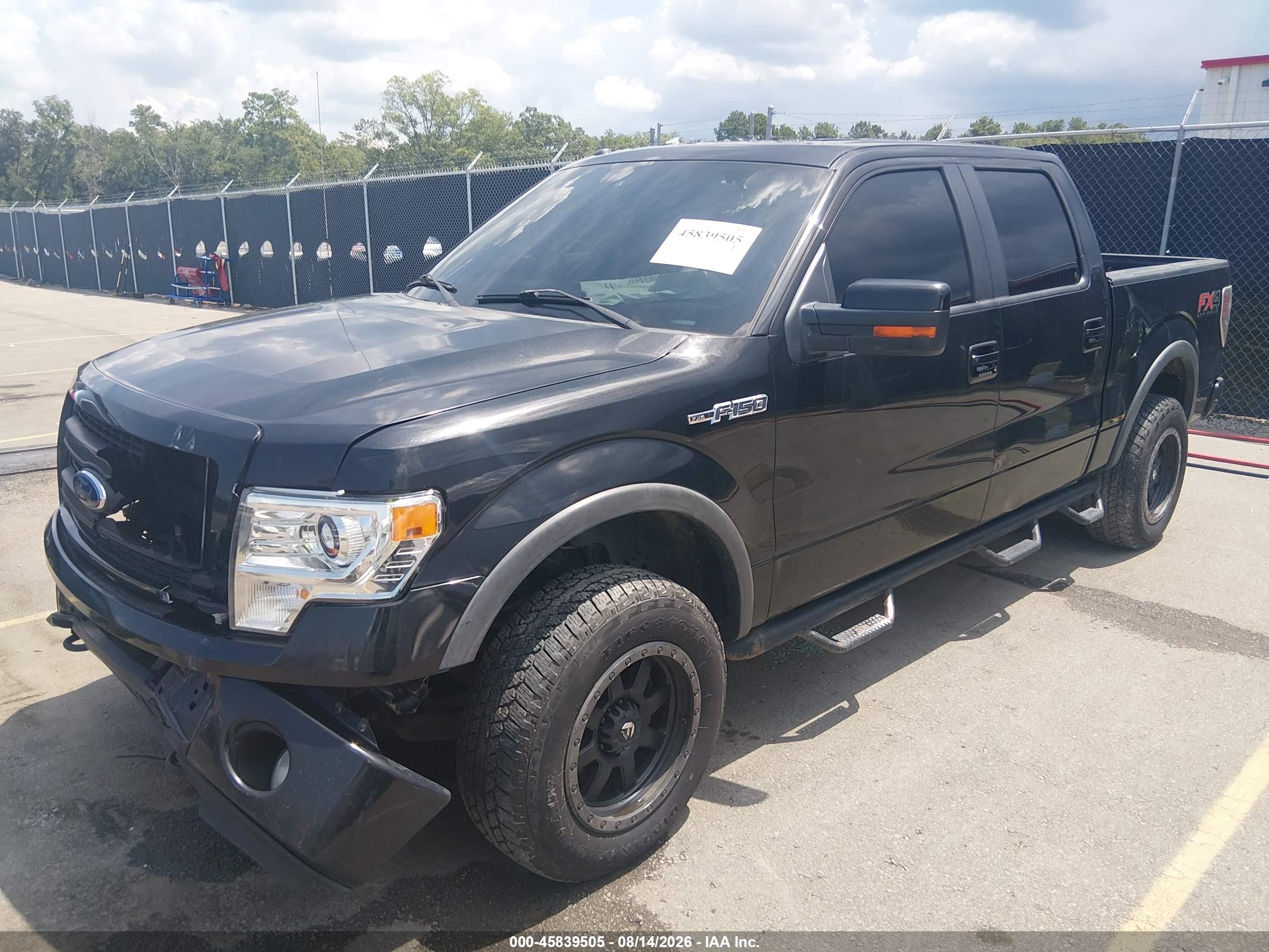 2013 Ford F-150 Fx4 Black vin: 1FTFW1EF9DFA85998