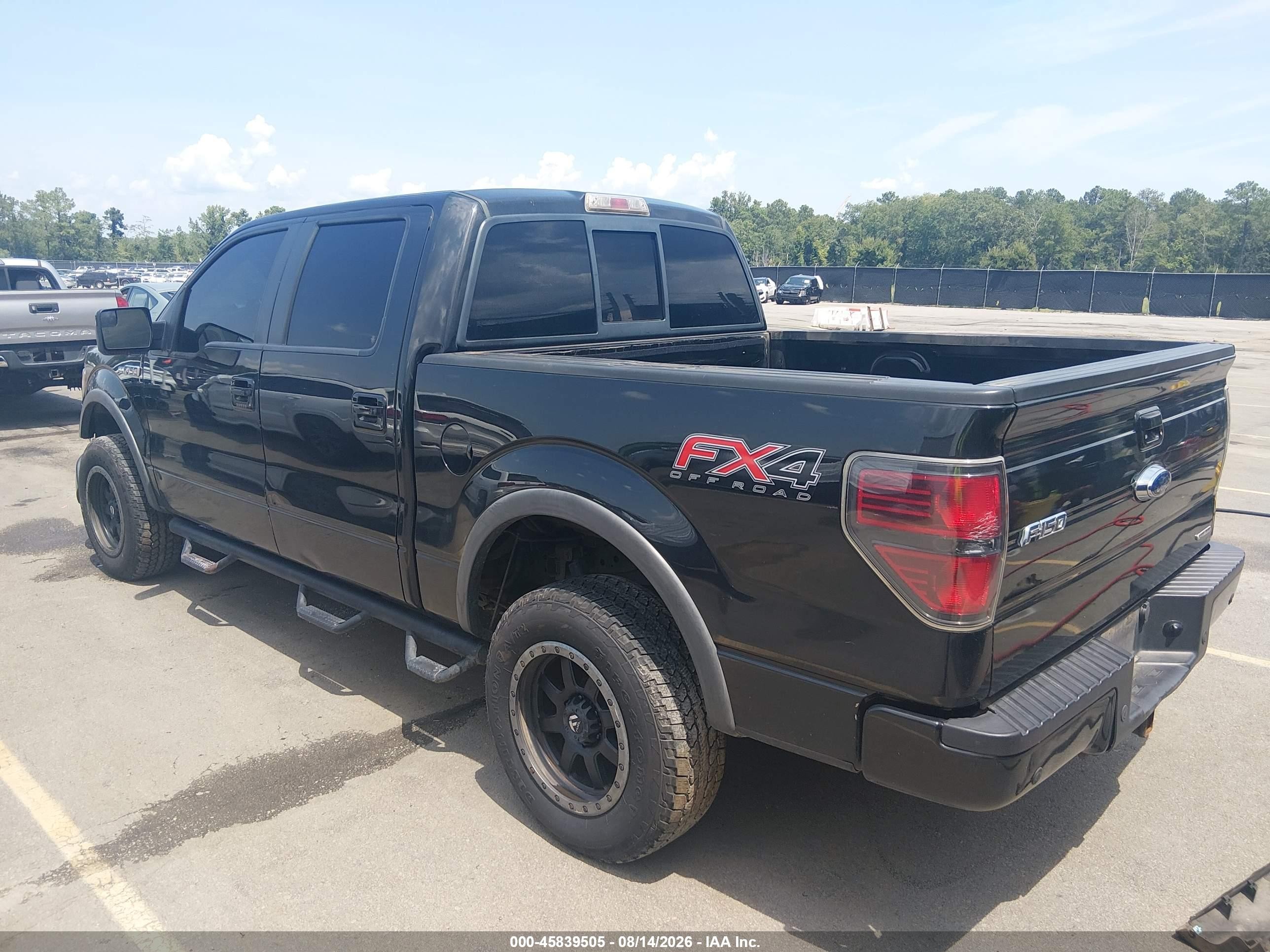 2013 Ford F-150 Fx4 Black vin: 1FTFW1EF9DFA85998