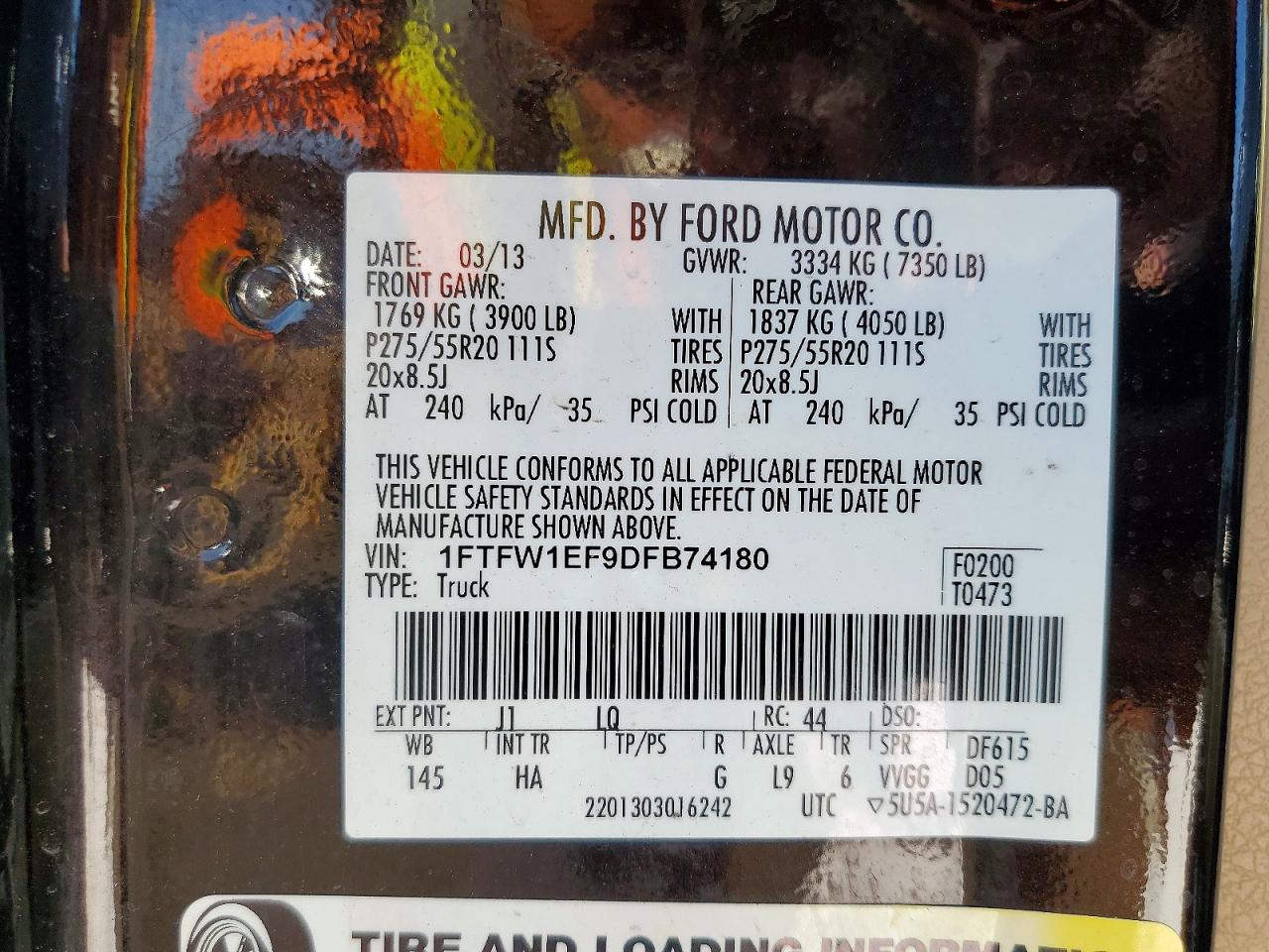 2013 Ford F150 Supercrew Brown vin: 1FTFW1EF9DFB74180