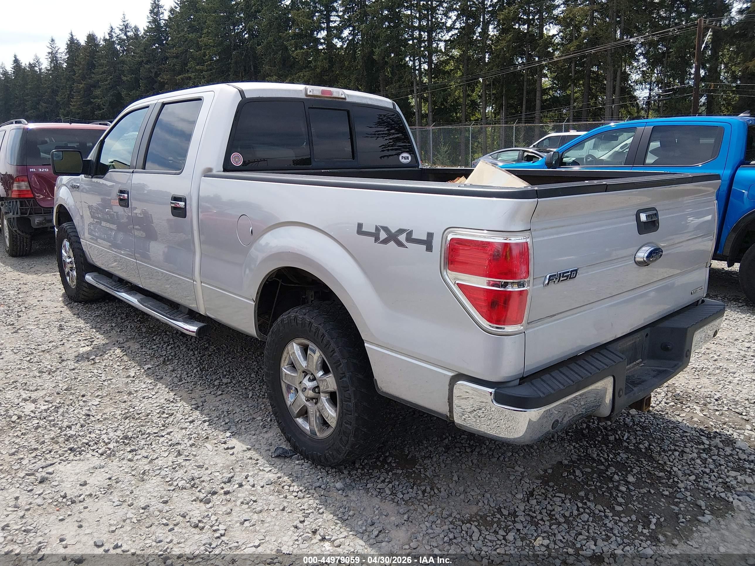 2013 Ford F-150 Xlt Silver vin: 1FTFW1EF9DKD55044