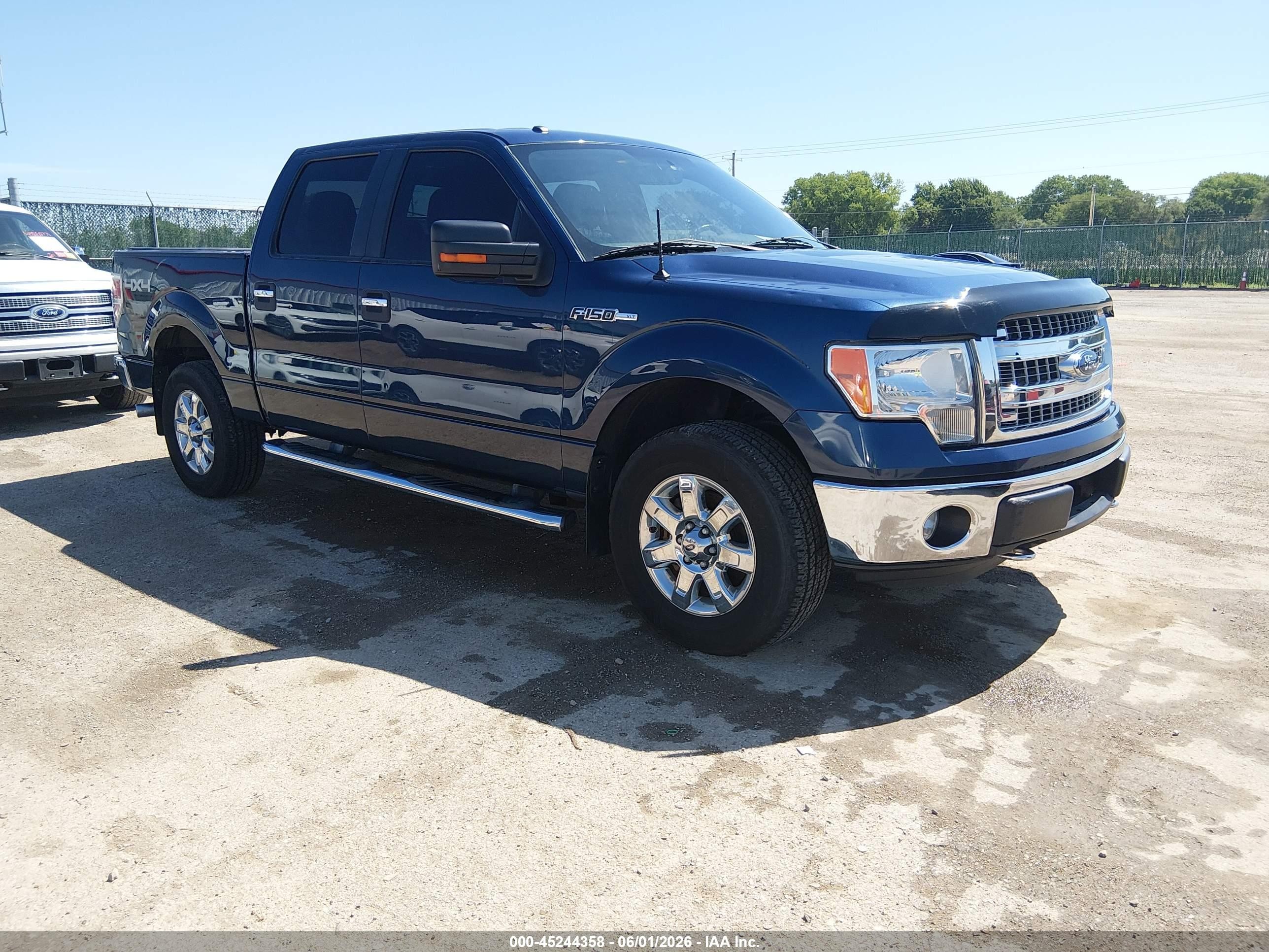 2014 Ford F-150 Xlt Blue vin: 1FTFW1EF9EKG48444