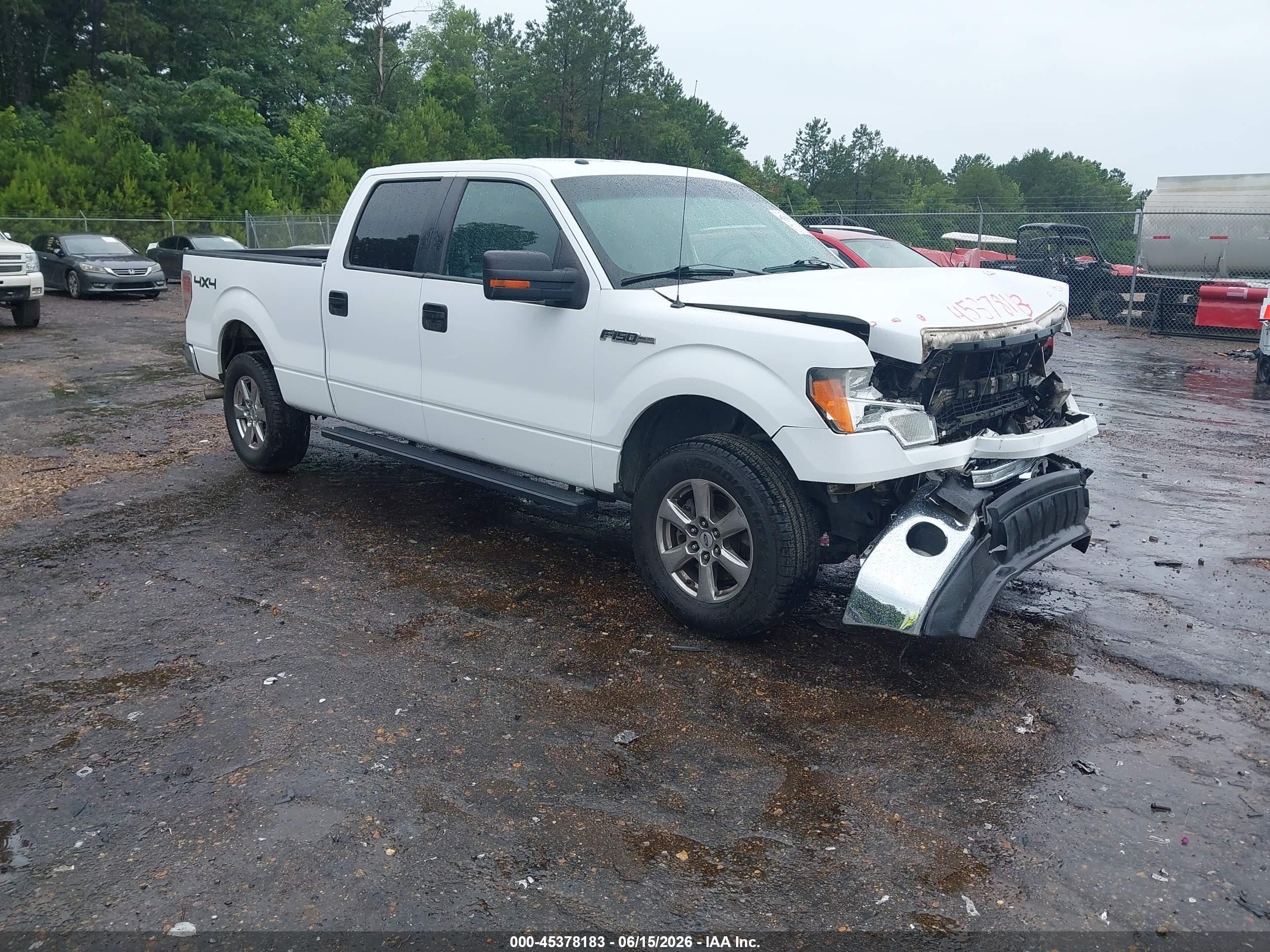 2014 Ford F-150 Xlt White vin: 1FTFW1EF9EKG53384