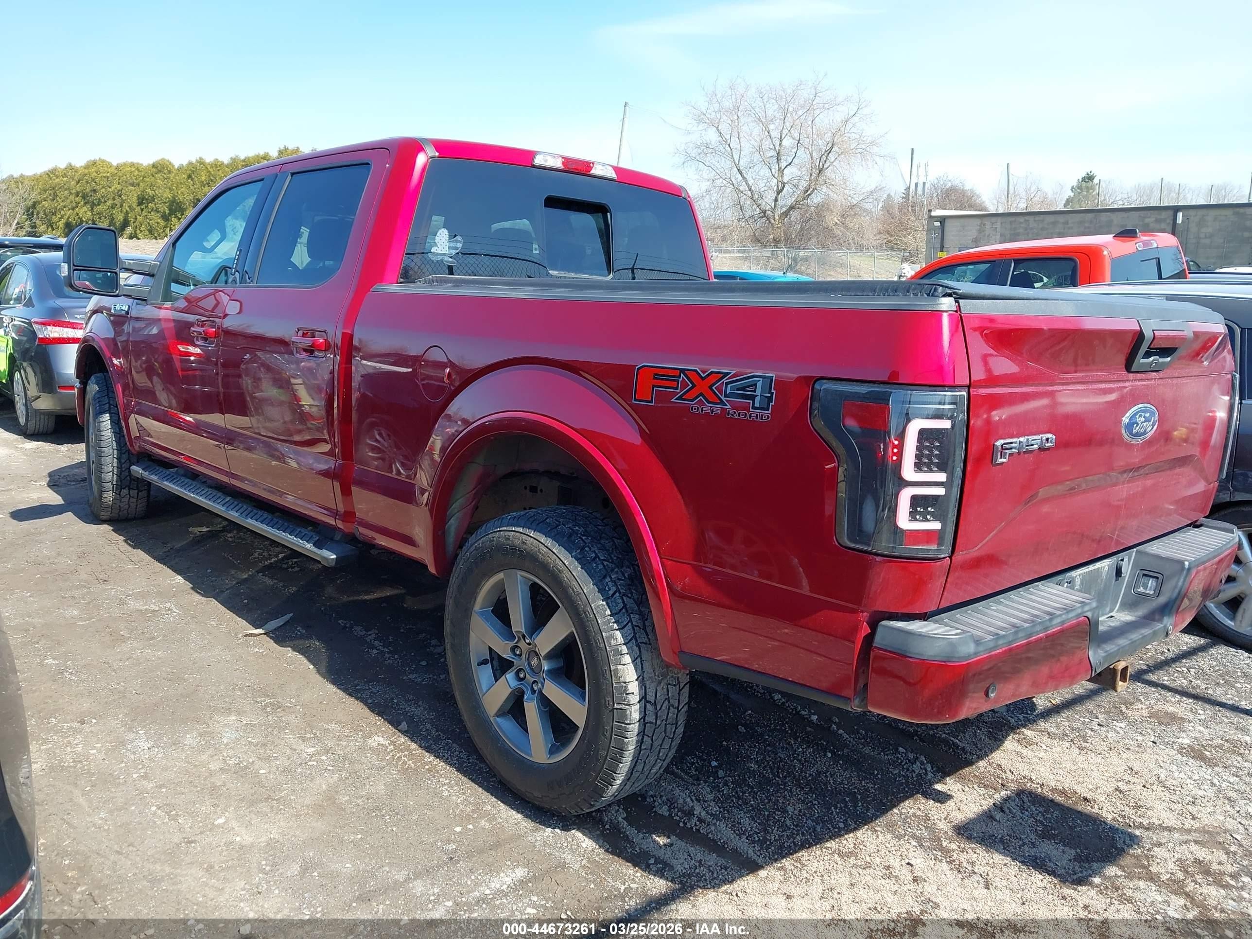 2015 Ford F-150 Xlt Burgundy vin: 1FTFW1EF9FFA44404