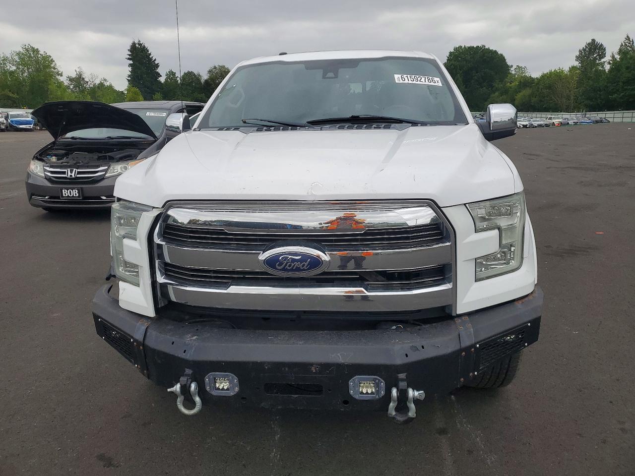2015 Ford F150 Supercrew White vin: 1FTFW1EF9FKE00650