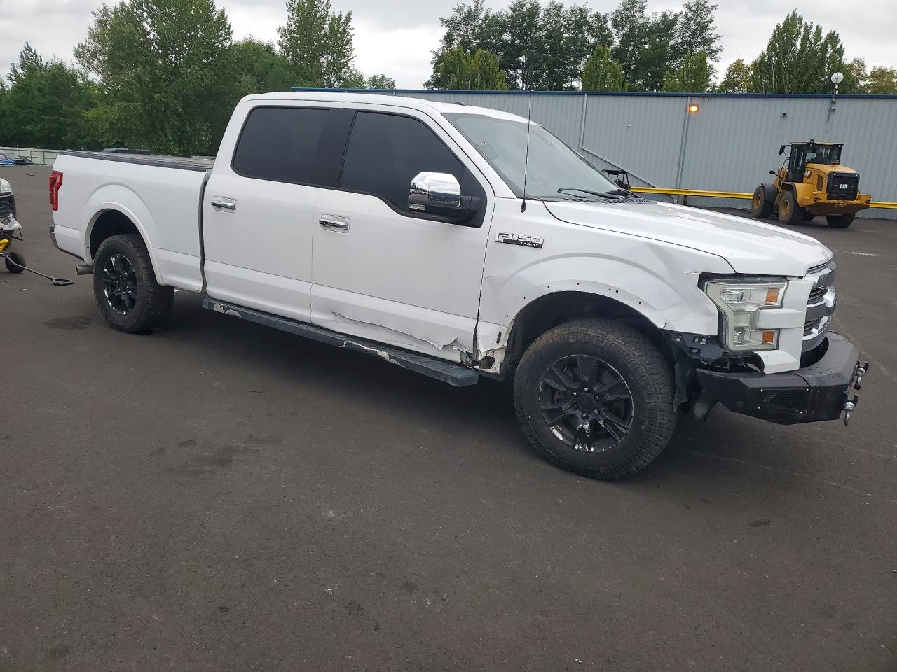 2015 Ford F150 Supercrew White vin: 1FTFW1EF9FKE00650