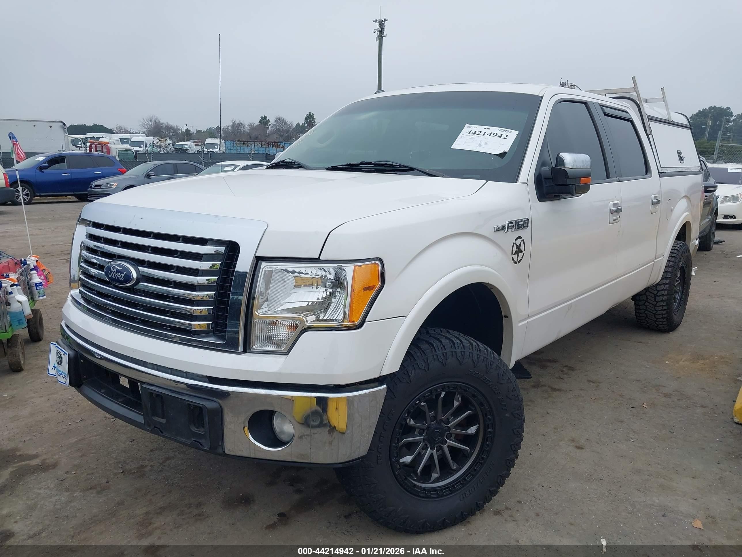 2011 Ford F-150 Lariat White vin: 1FTFW1EFXBFD22849