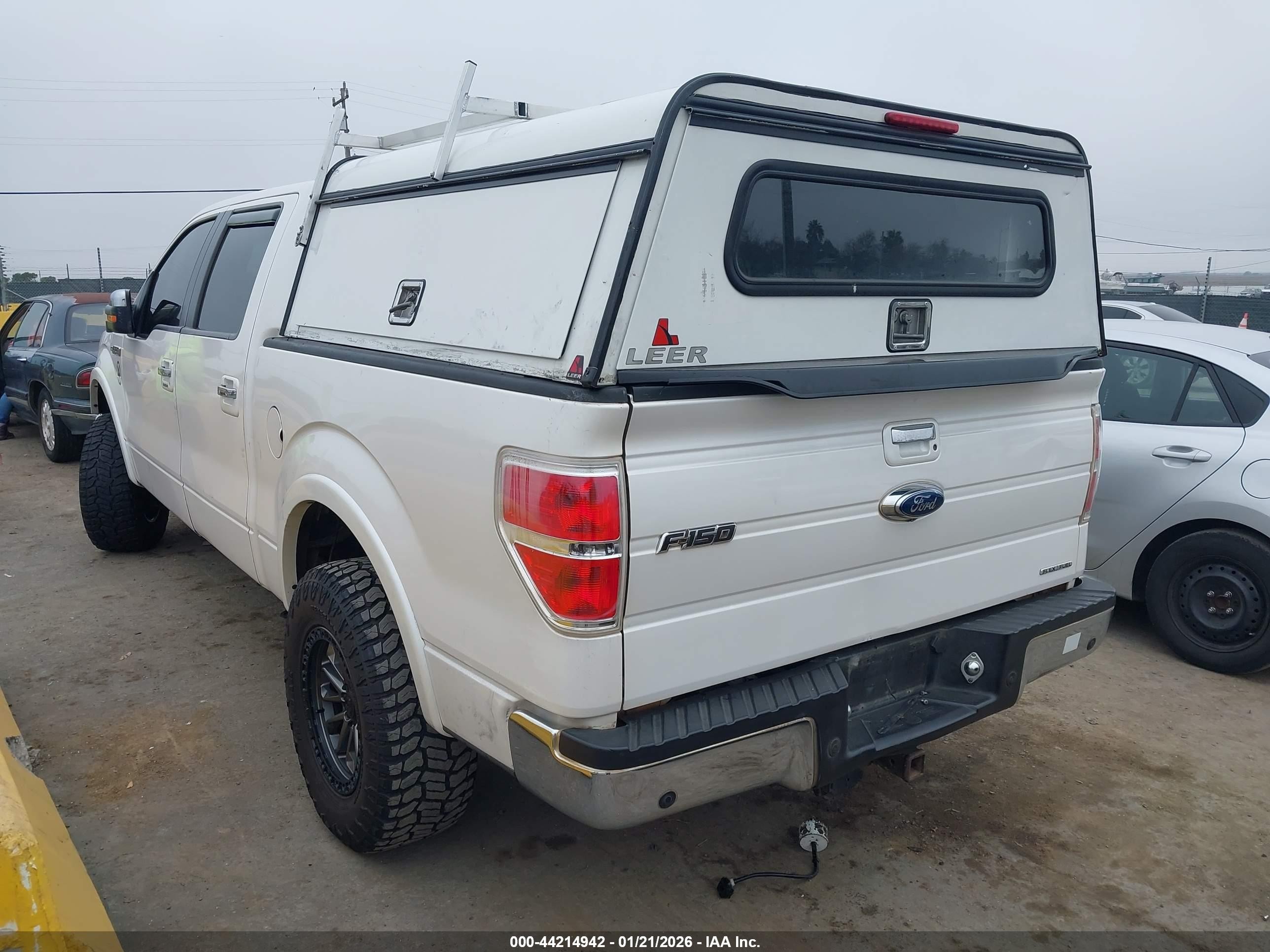 2011 Ford F-150 Lariat White vin: 1FTFW1EFXBFD22849