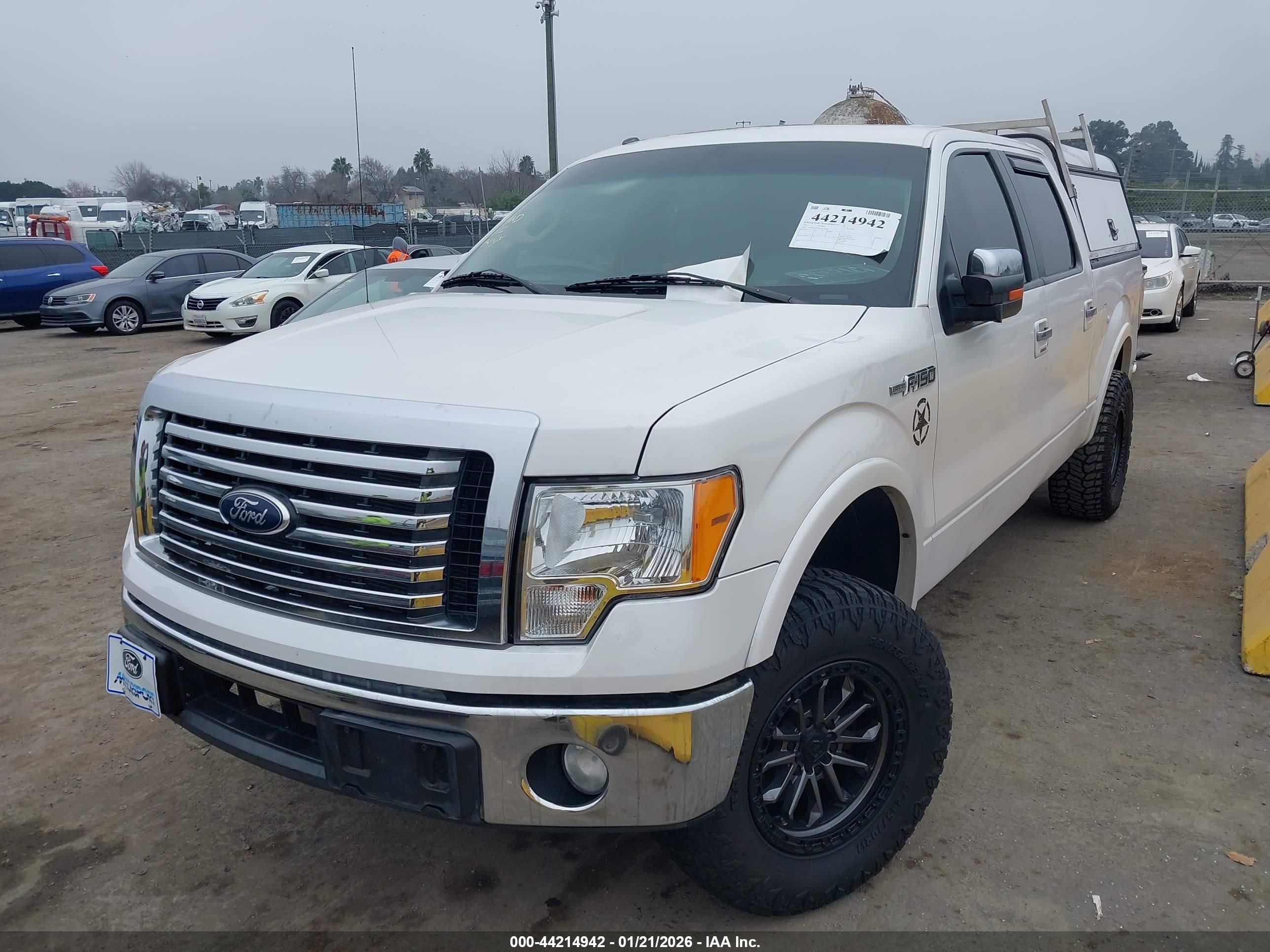2011 Ford F-150 Lariat White vin: 1FTFW1EFXBFD22849