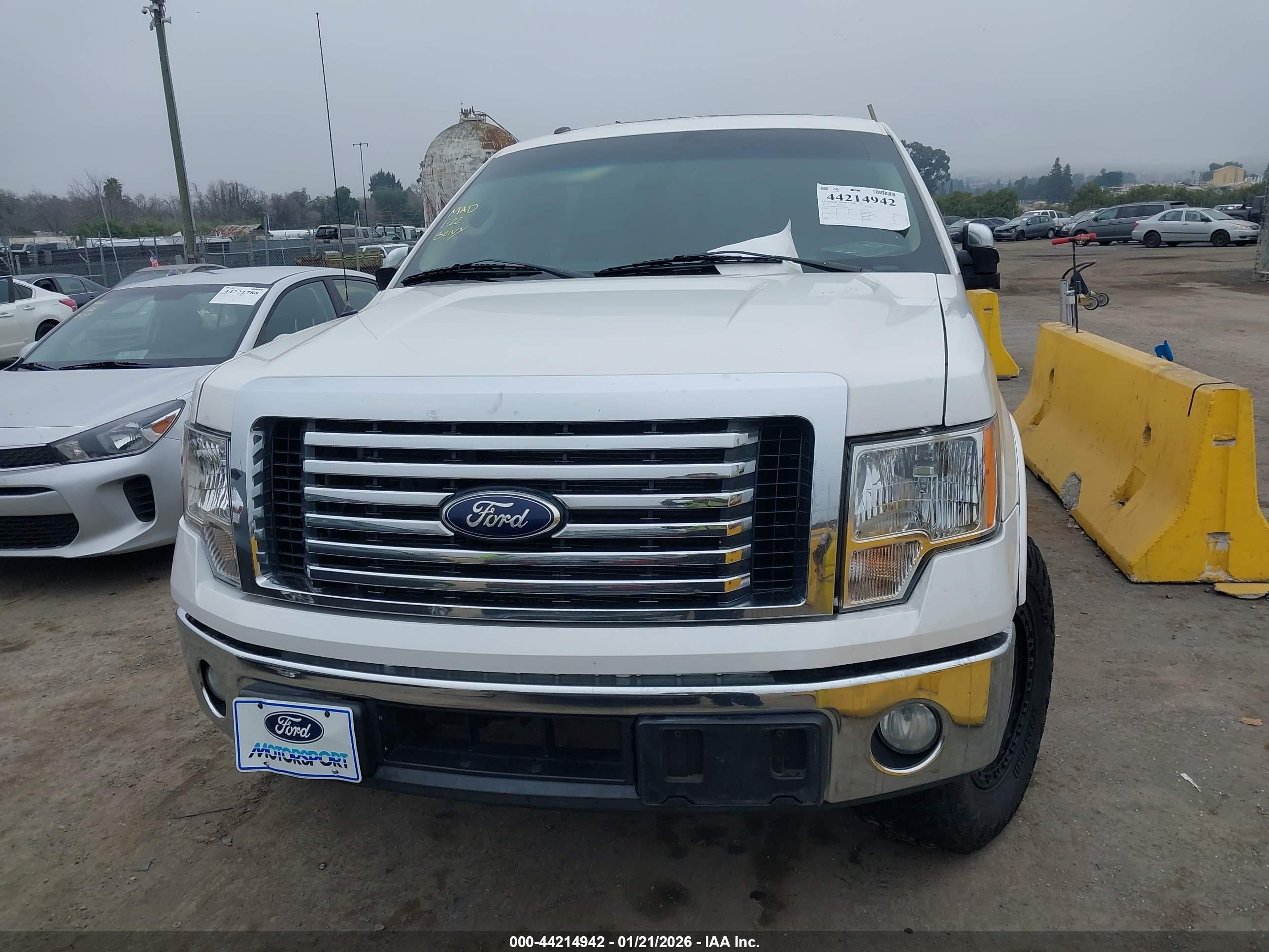 2011 Ford F-150 Lariat White vin: 1FTFW1EFXBFD22849