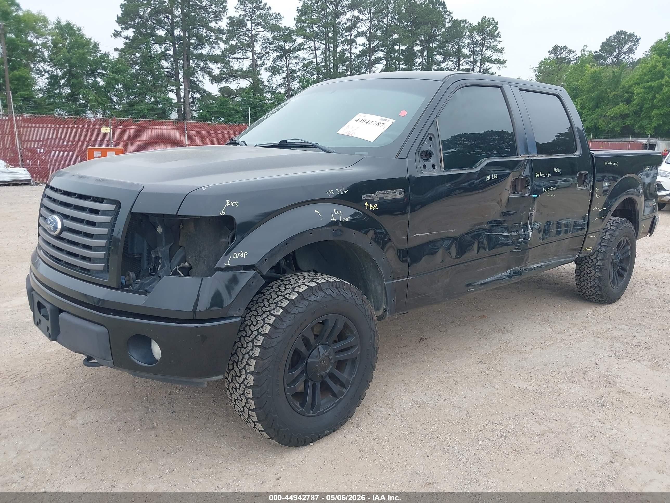 2011 Ford F-150 Fx4 Black vin: 1FTFW1EFXBKD43661