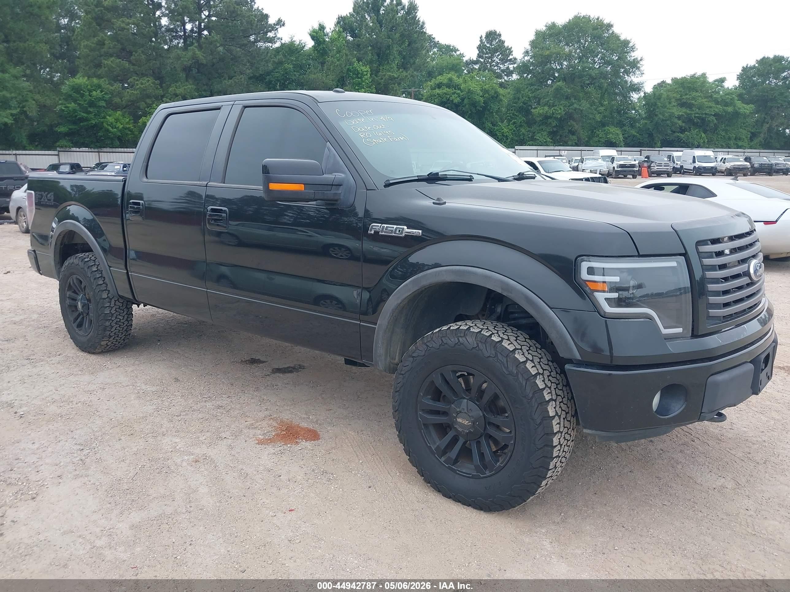 2011 Ford F-150 Fx4 Black vin: 1FTFW1EFXBKD43661