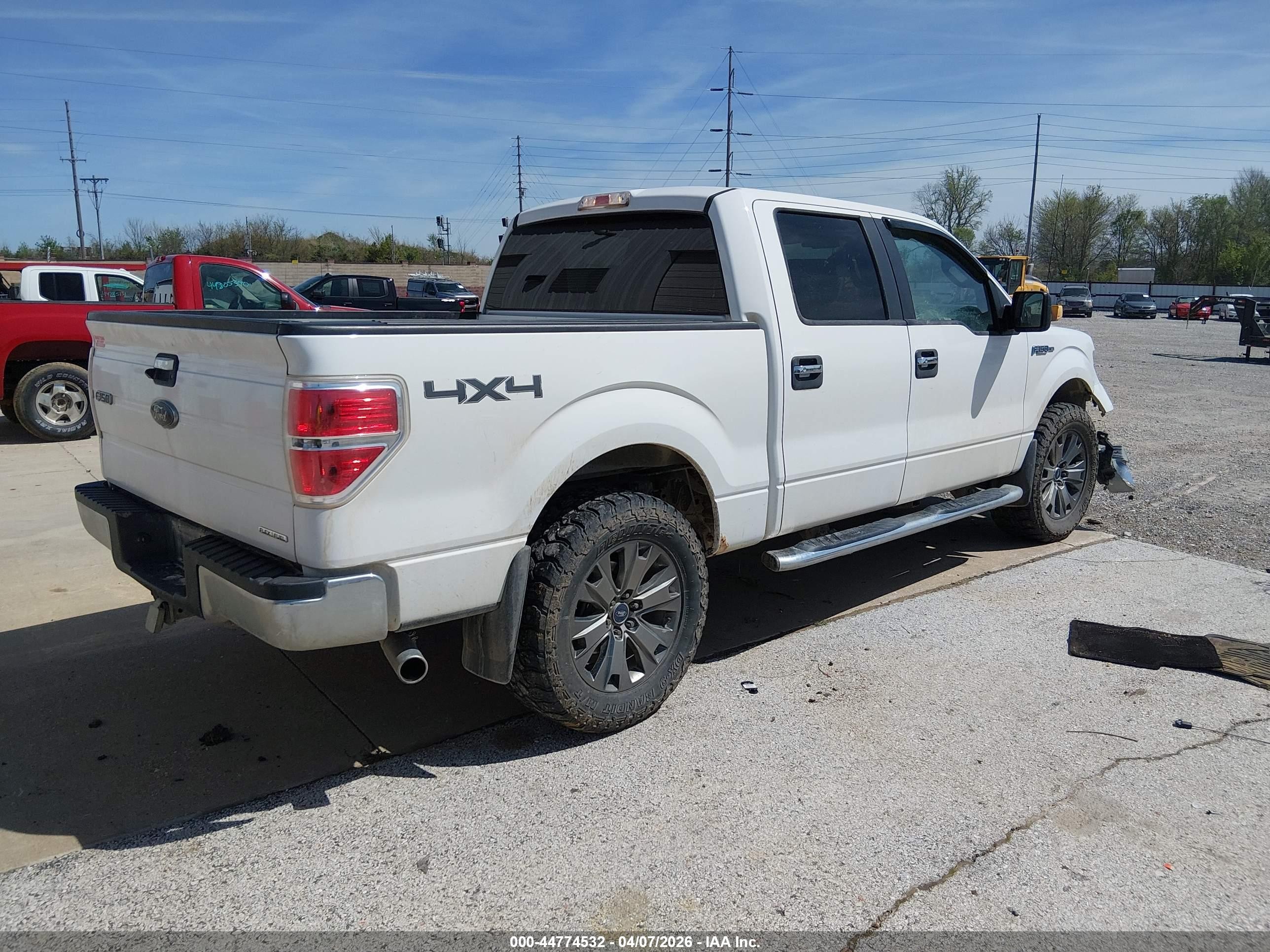 2012 Ford F-150 Xlt White vin: 1FTFW1EFXCFC41240